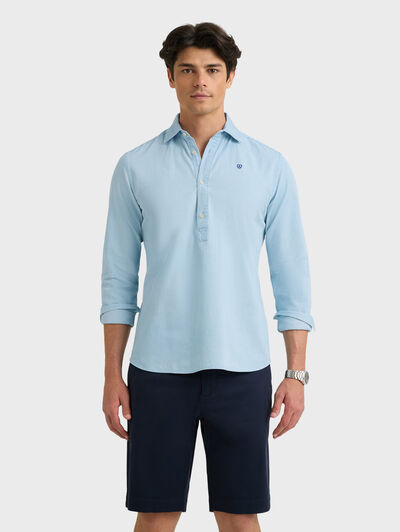 POLERA DENIM CELESTE