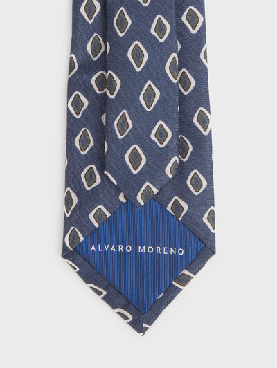 CORBATA PRINTED AZUL MARINO