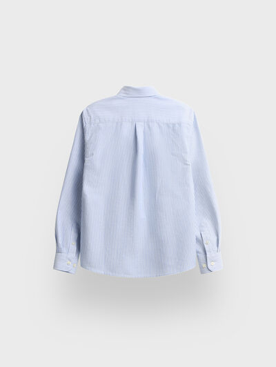 CAMISA OXFORD STRIPES KIDS AZUL