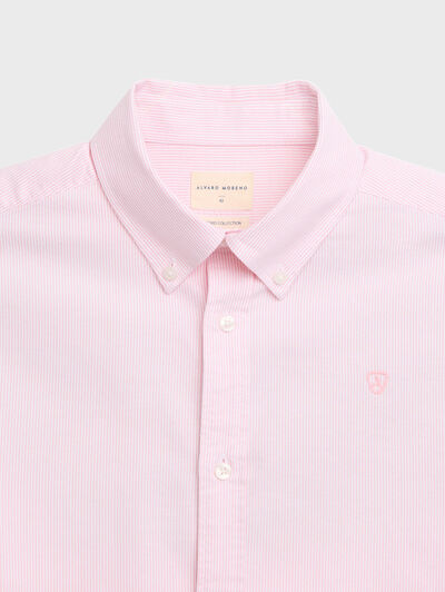 CAMISA OXFORD MIL RAYAS CORAL