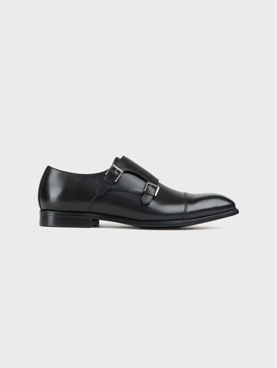 ZAPATOS DOBLE HEBILLA NEGRO