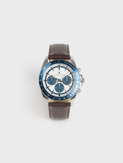 RELOJ CLUBMAN MARRÓN