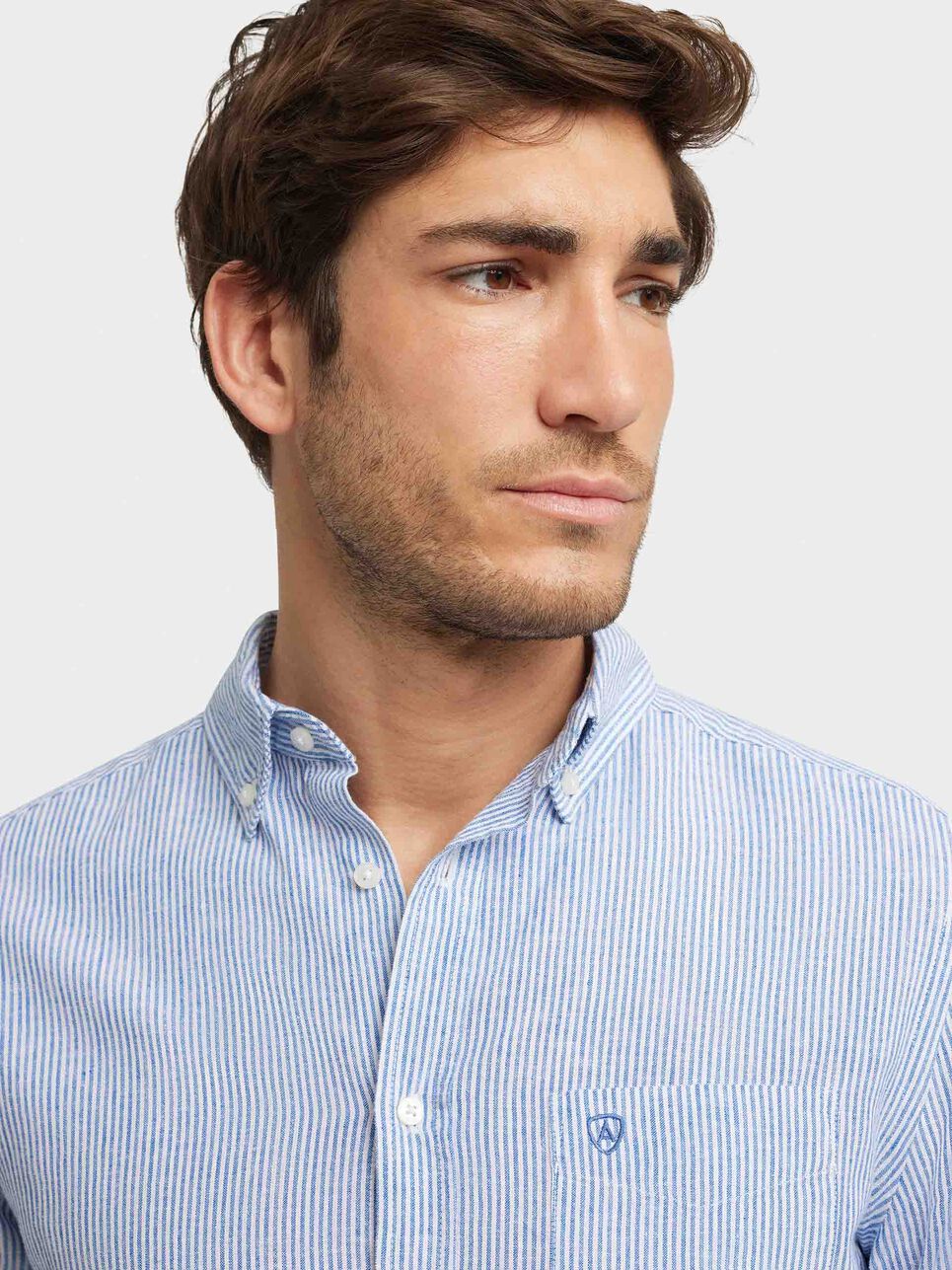 CAMISA LINO RAYAS BD