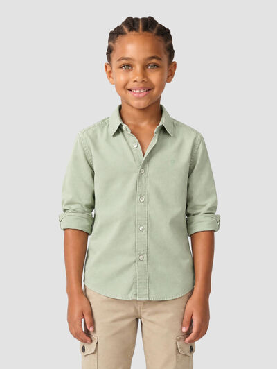 CAMISA OXFORD DYE KIDS VERDE