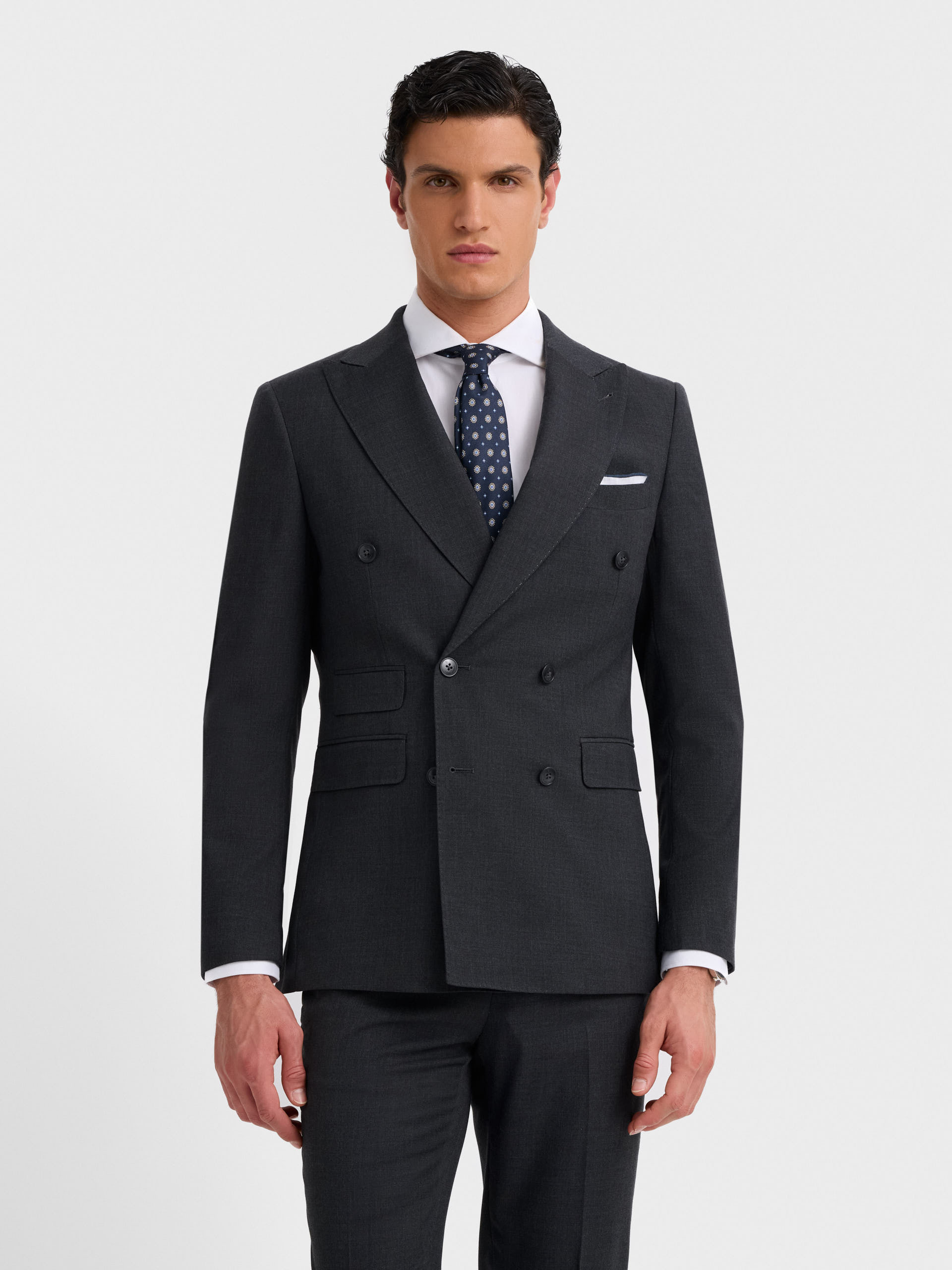 AMERICANA FIL A FIL CRUZADO GRIS