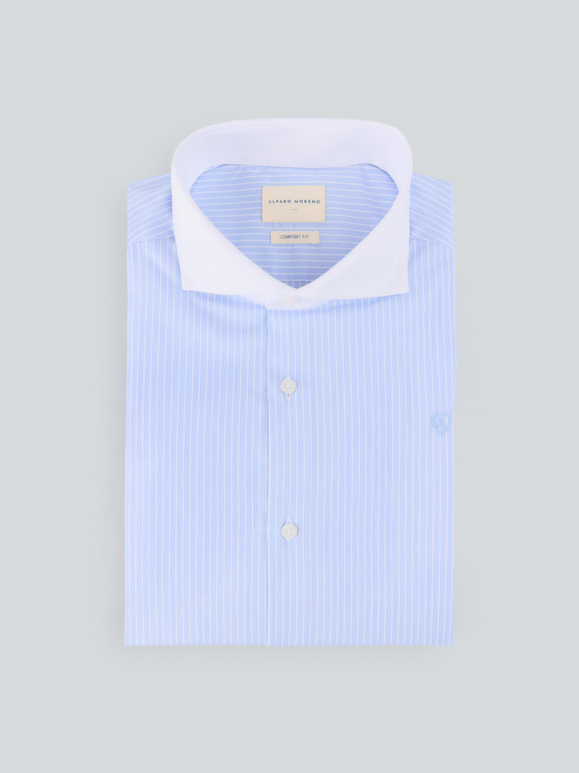 CAMISA RAYAS C.BLANCO CELESTE