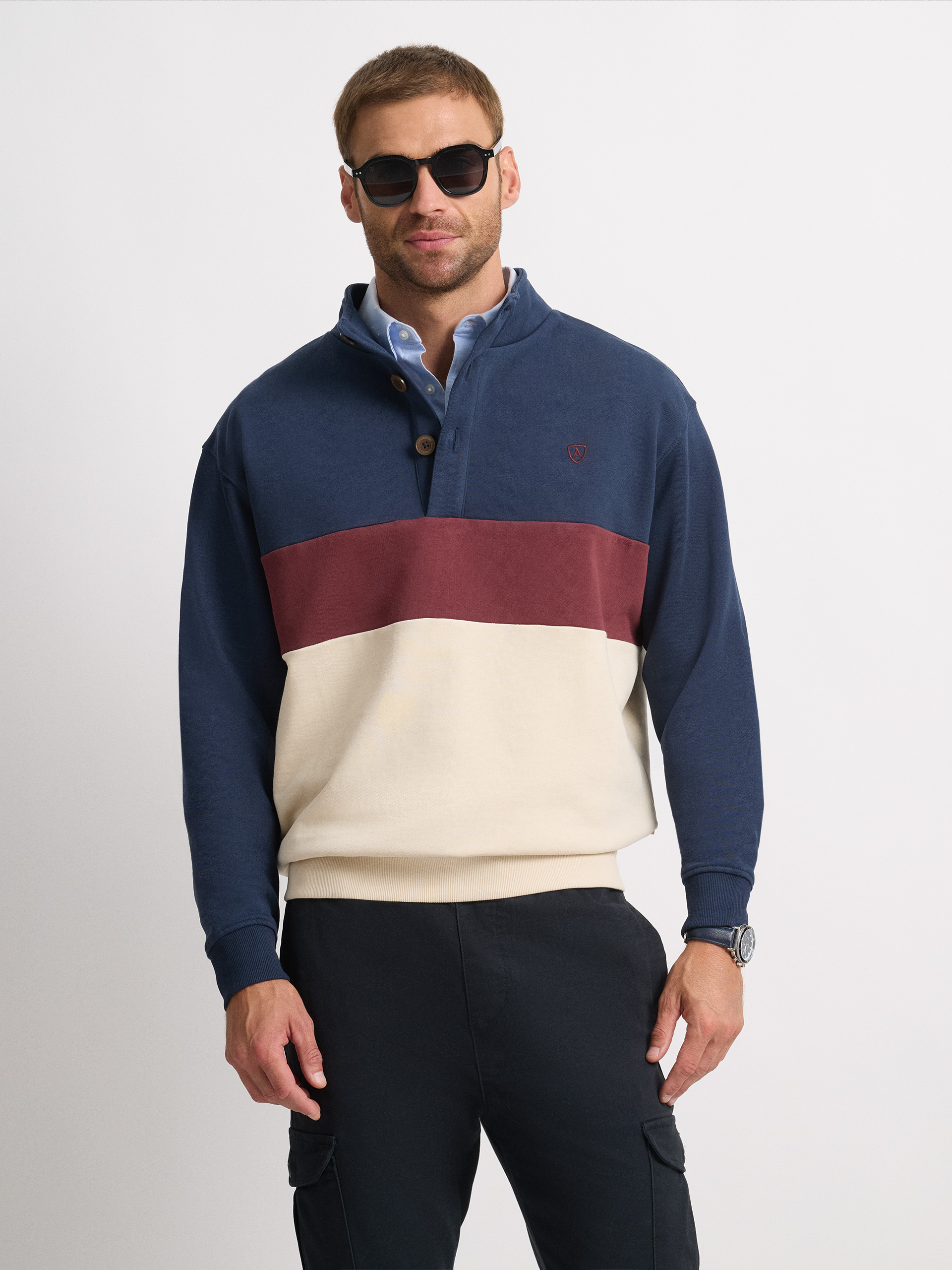 SUDADERA STATE  AZUL MARINO