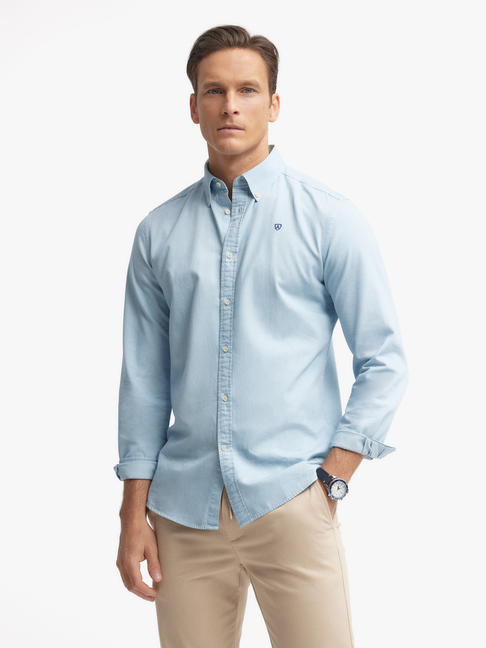 CAMISA DENIM CELESTE