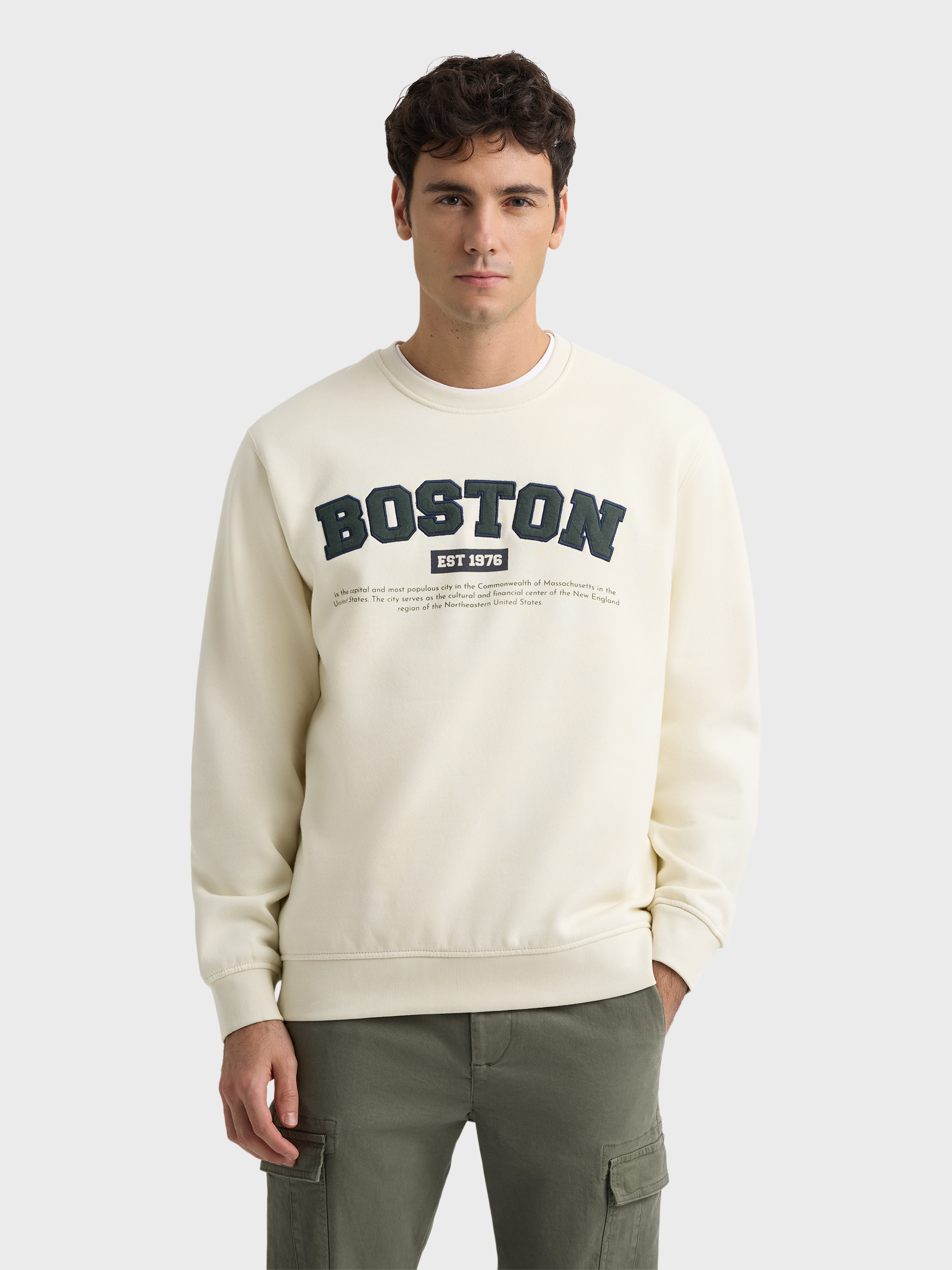 SUDADERA BOSTON BEIGE