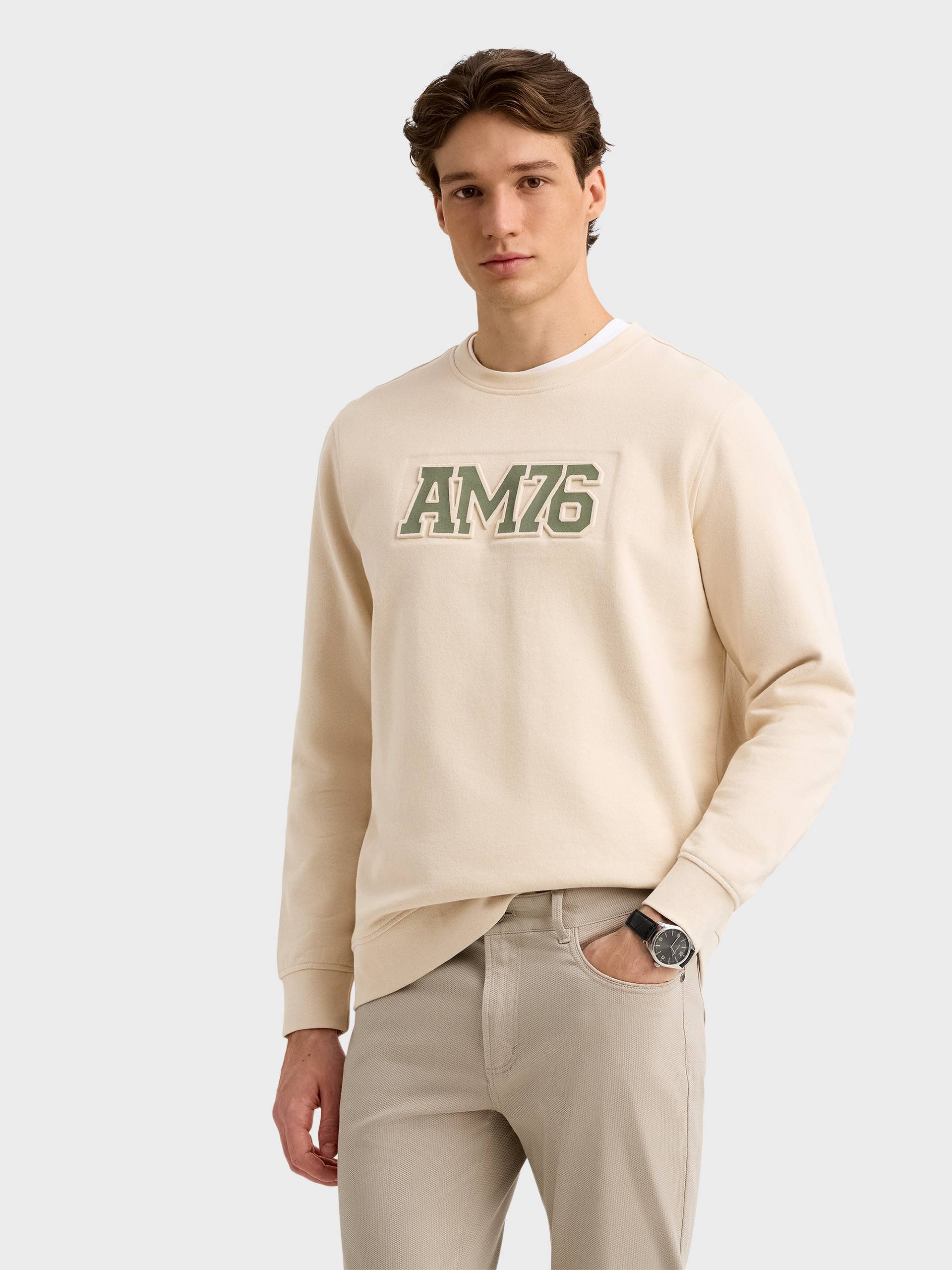 SUDADERA OFFICIAL BEIGE