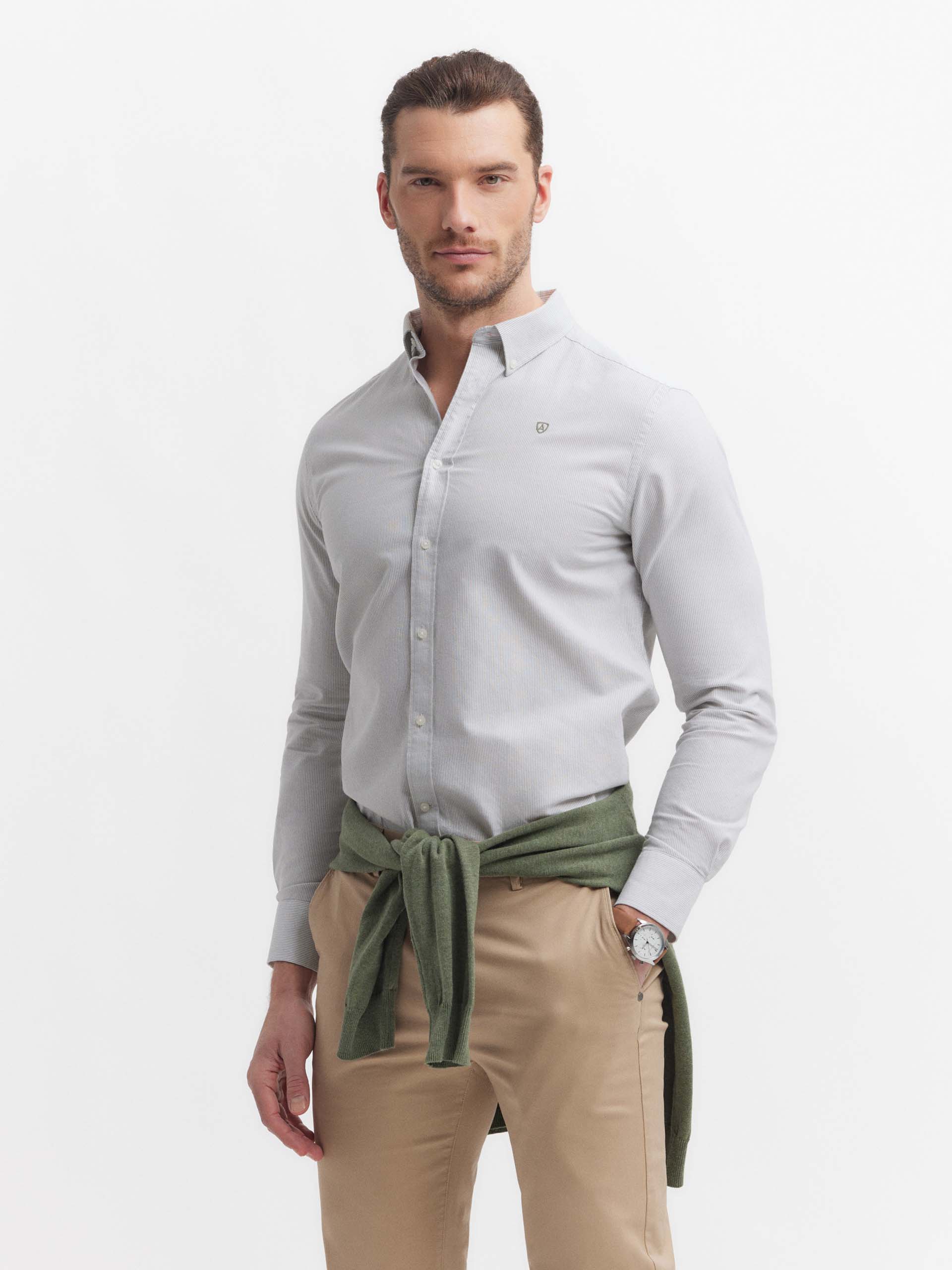 CAMISA OXFORD MIL RAYAS