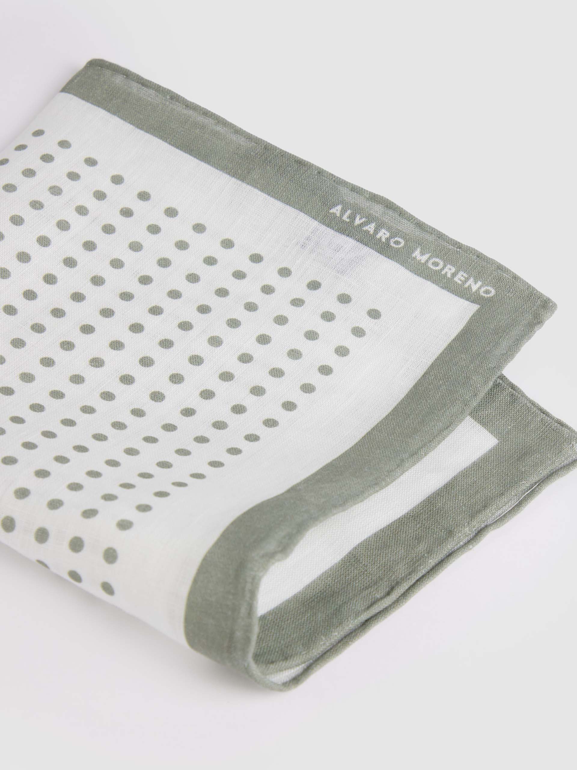 PAÑUELO LINO PRINT VERDE