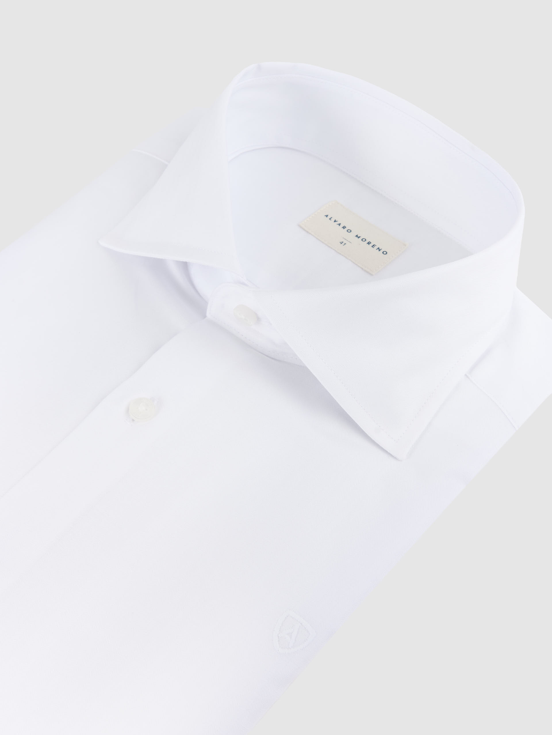 CAMISA VESTIR HERRINGBONE BLANCO