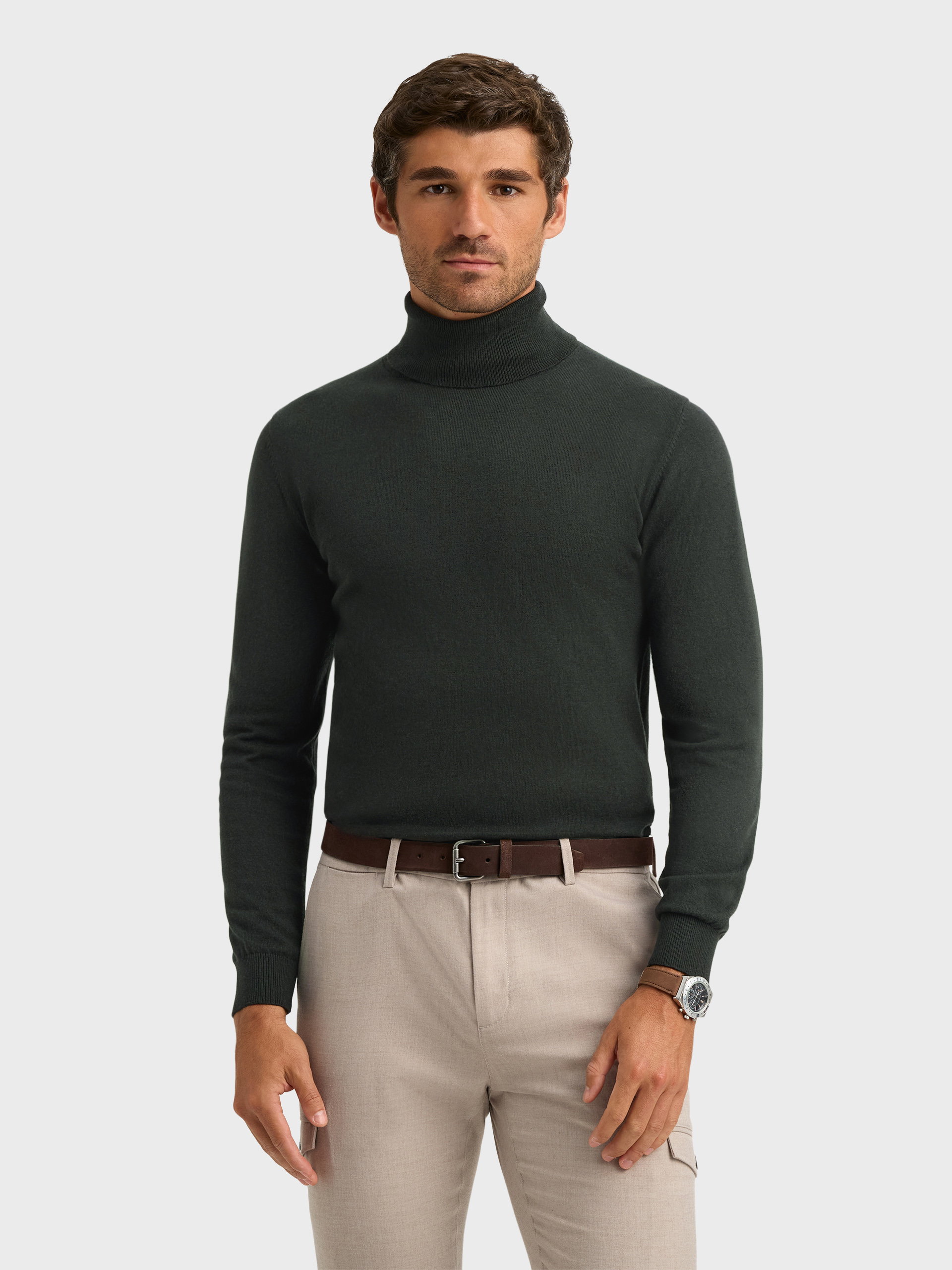 JERSEY ROLL COLLAR VERDE