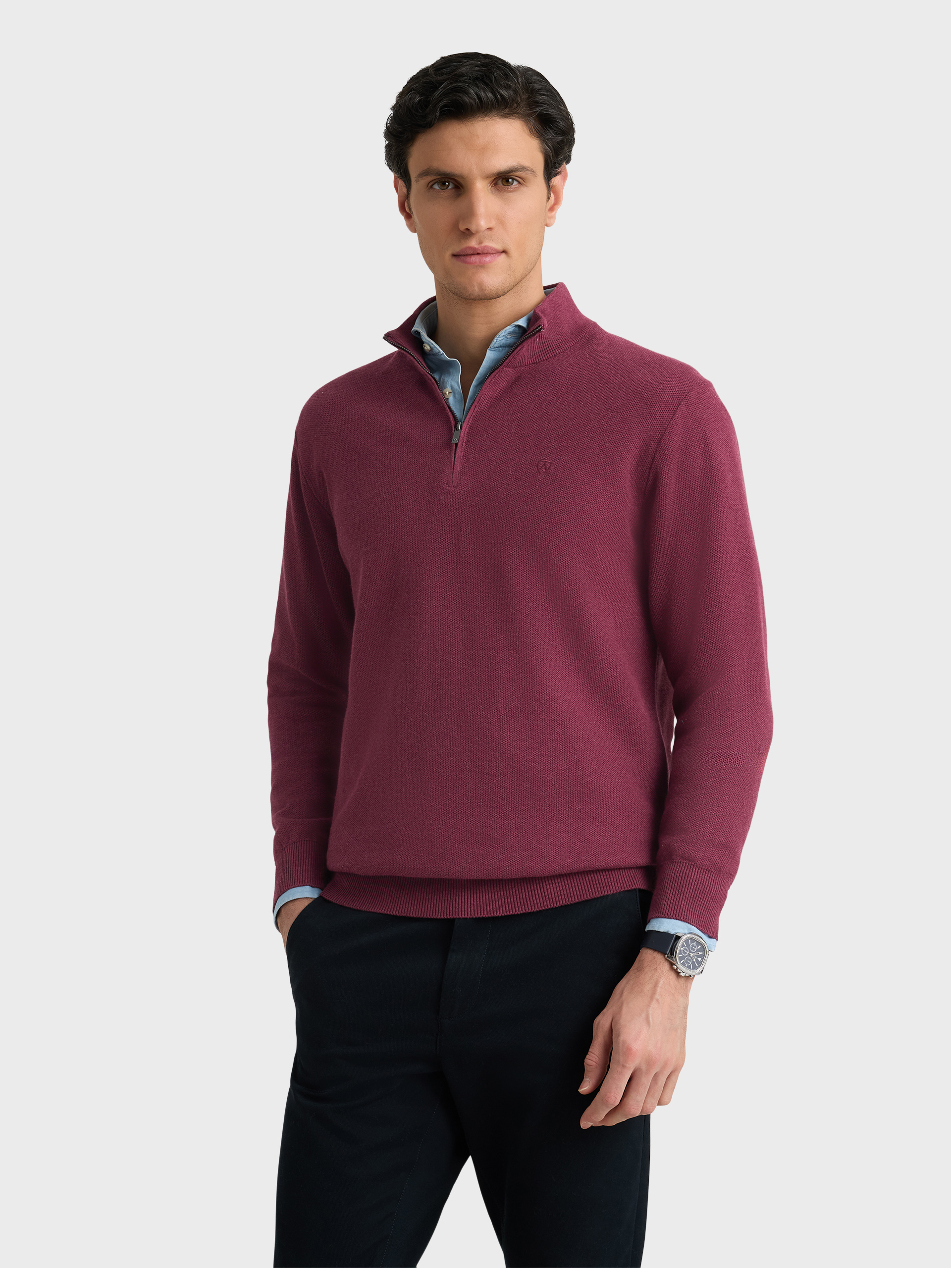 JERSEY CREMALLERA BURDEOS