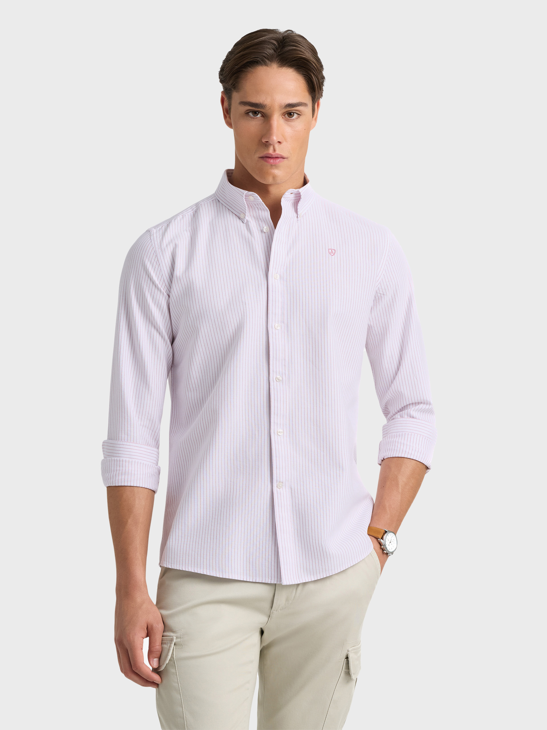 CAMISA OXFORD SUNSET BURDEOS