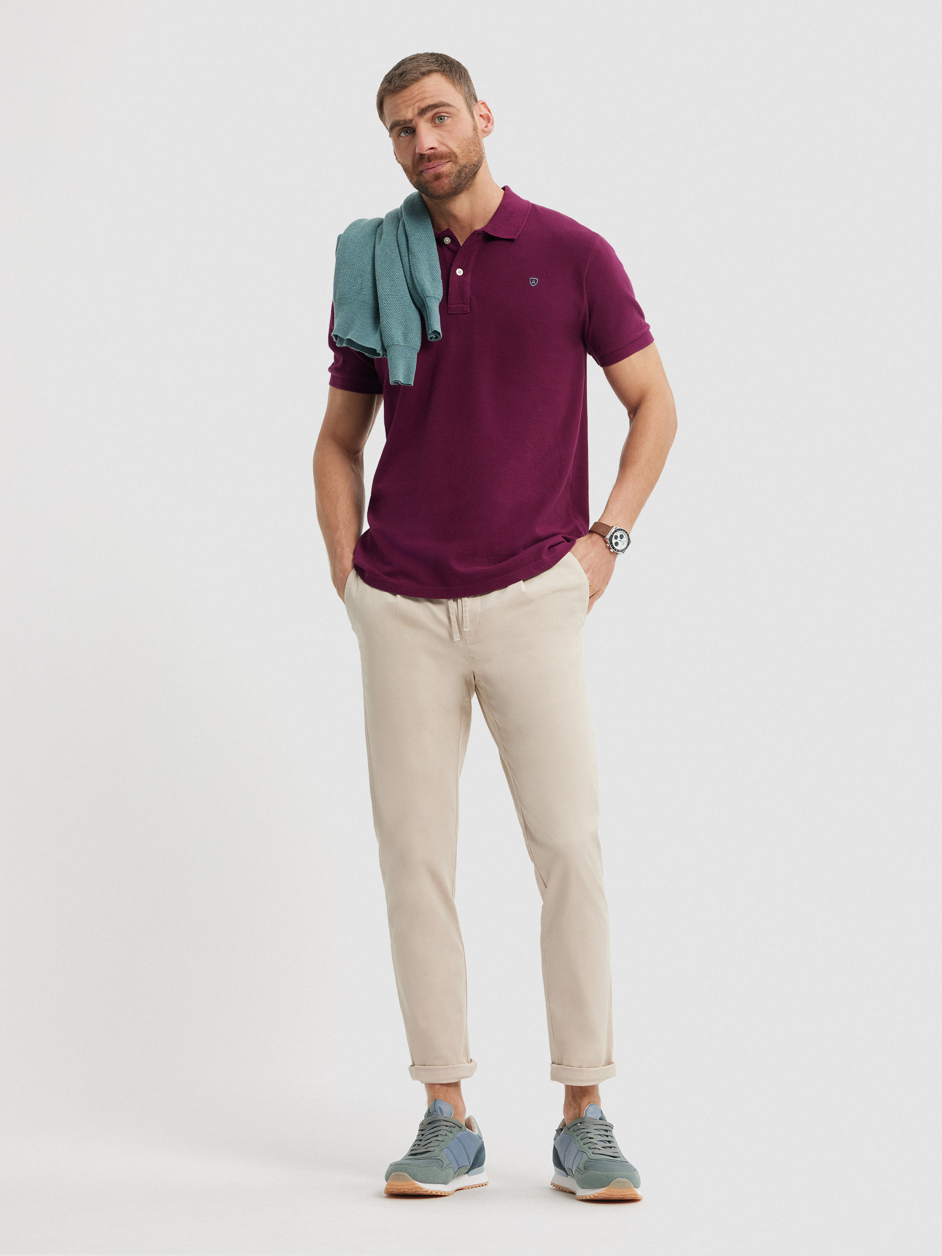 Polo burdeos discount