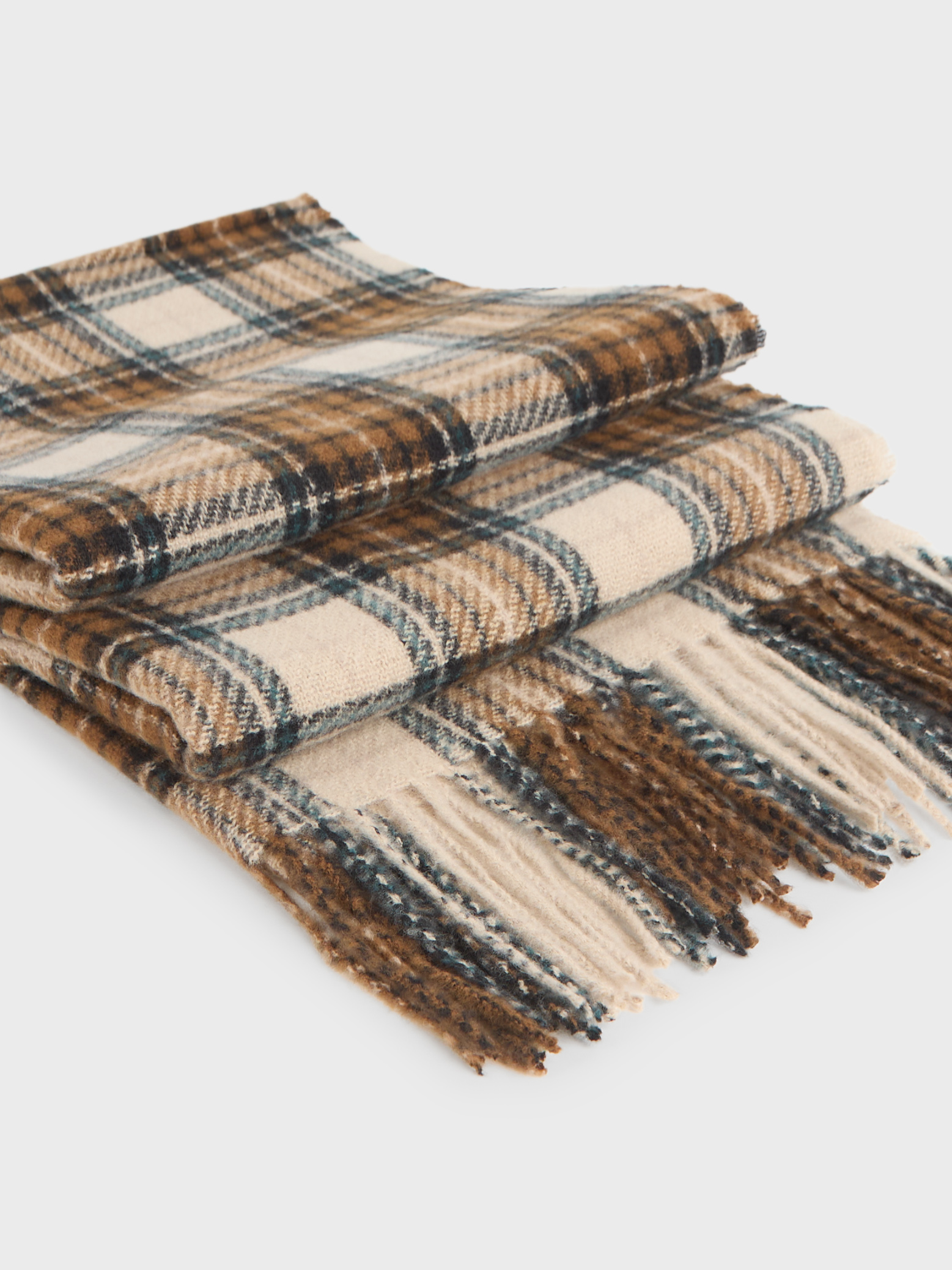 BUFANDA CUADROS BEIGE