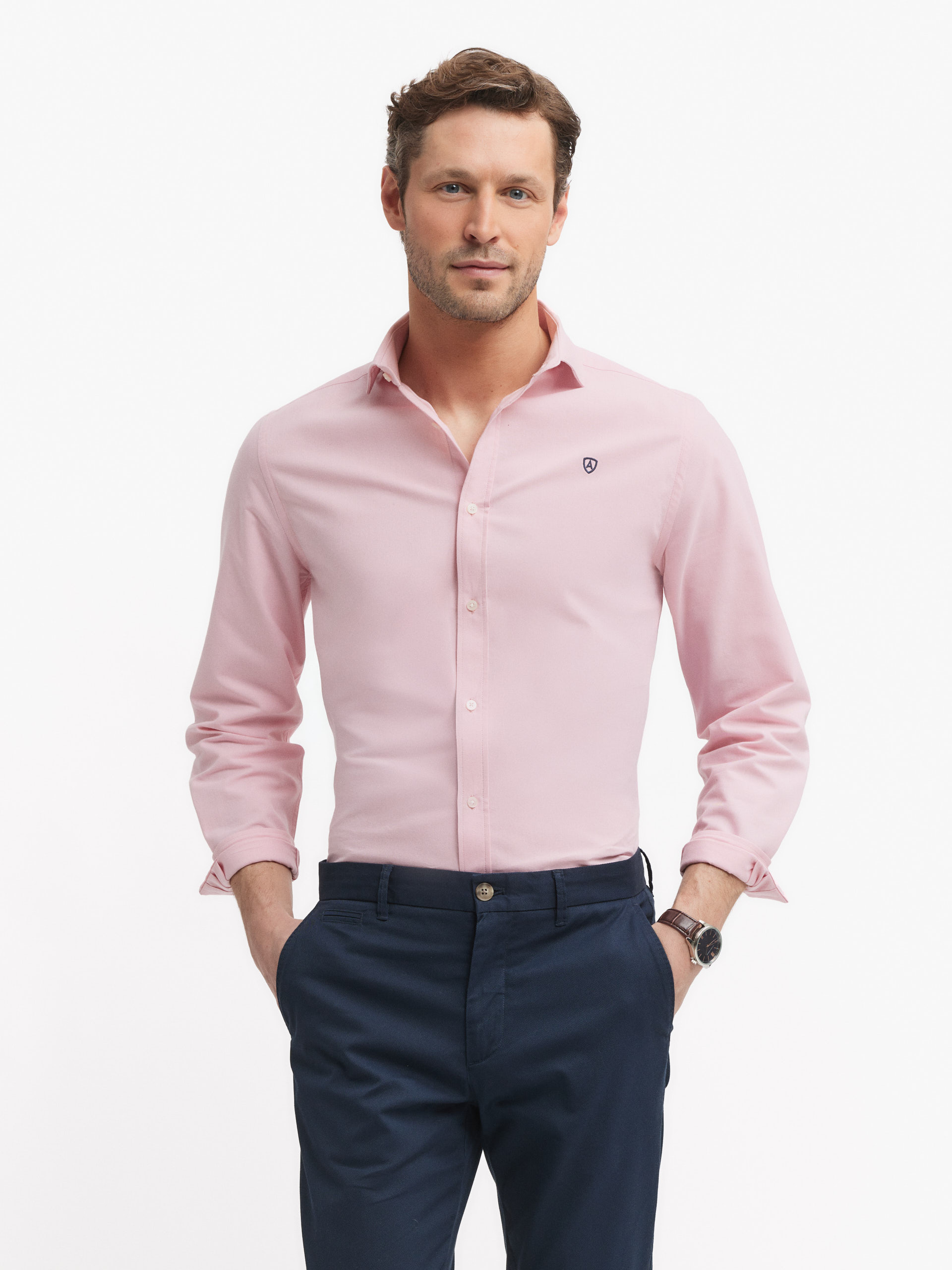 CAMISA PIN POINT ROSA