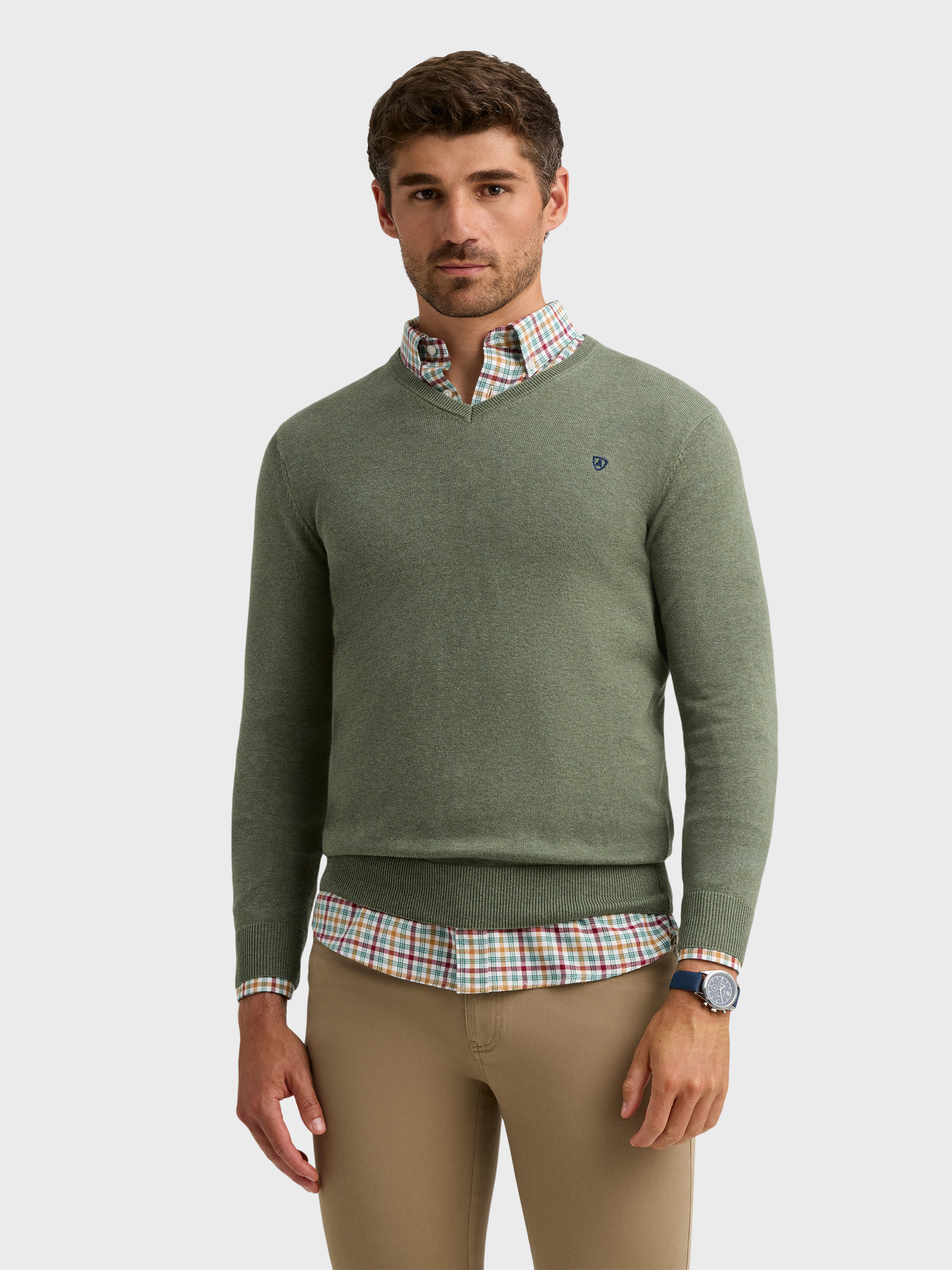 JERSEY V-NECK TRENDY VERDE