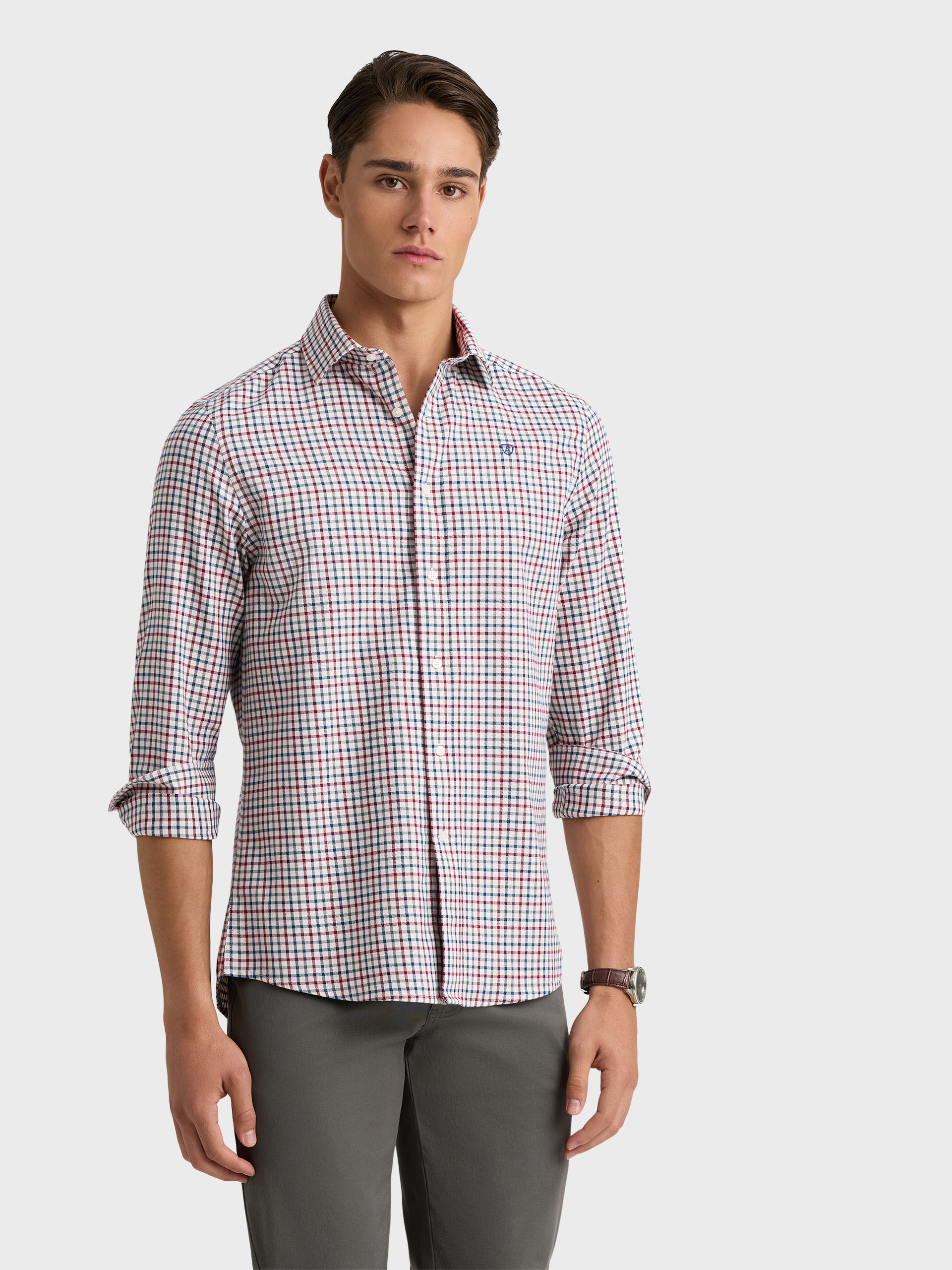 CAMISA HUNTER CHECKS BEIGE