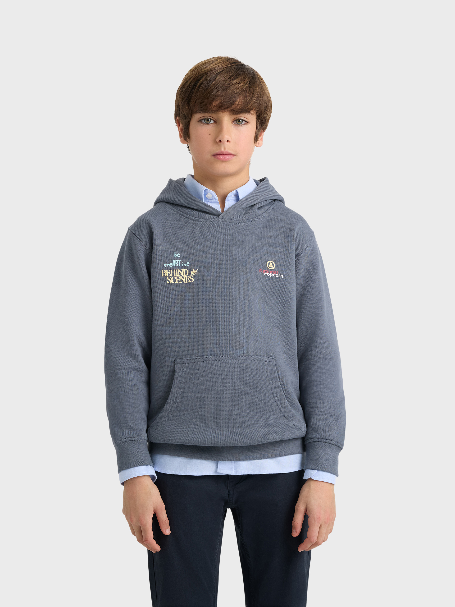 SUDADERA POPCORN KIDS AZUL MARINO