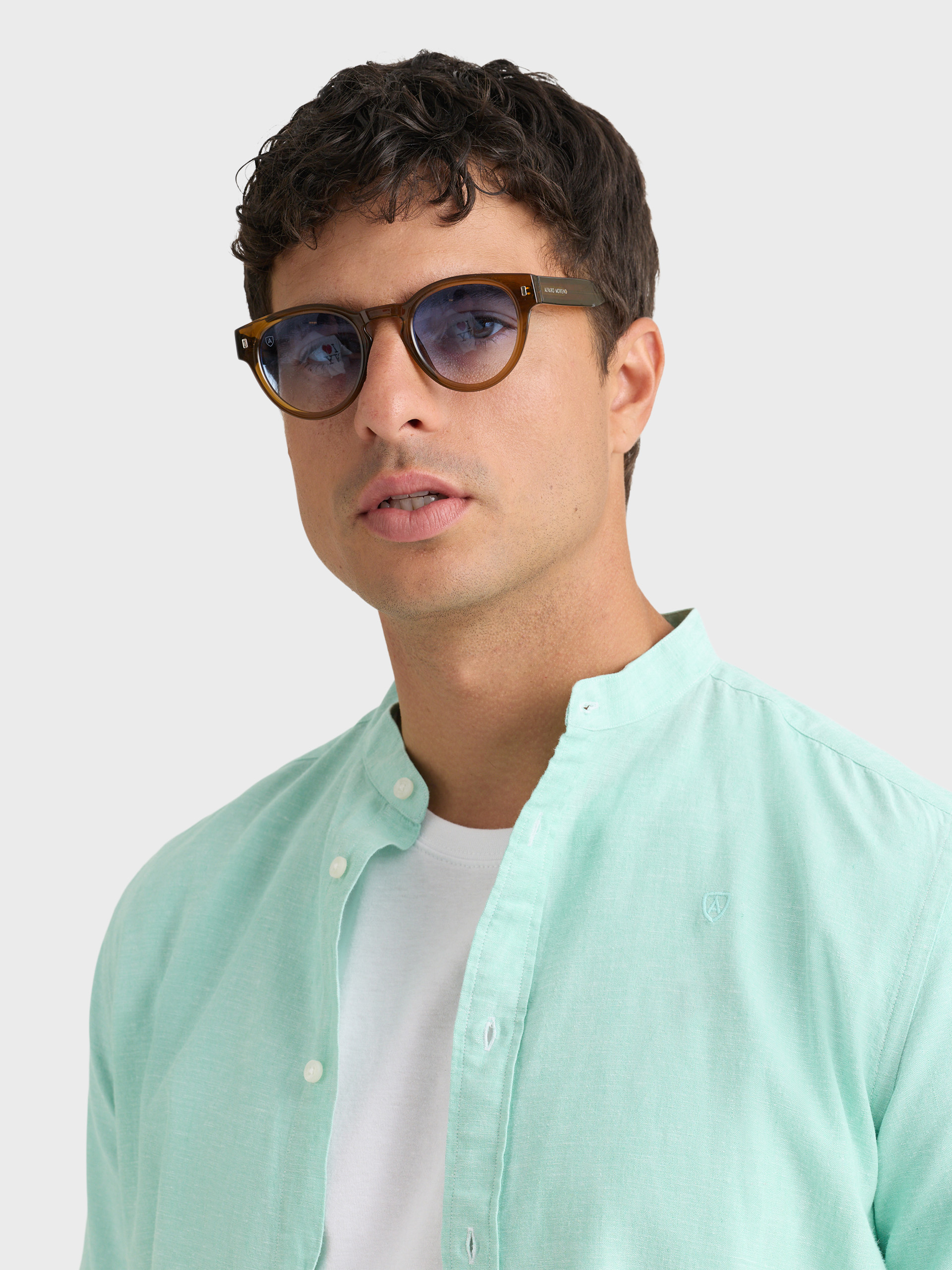 CAMISA LINO M.CORTA MAO