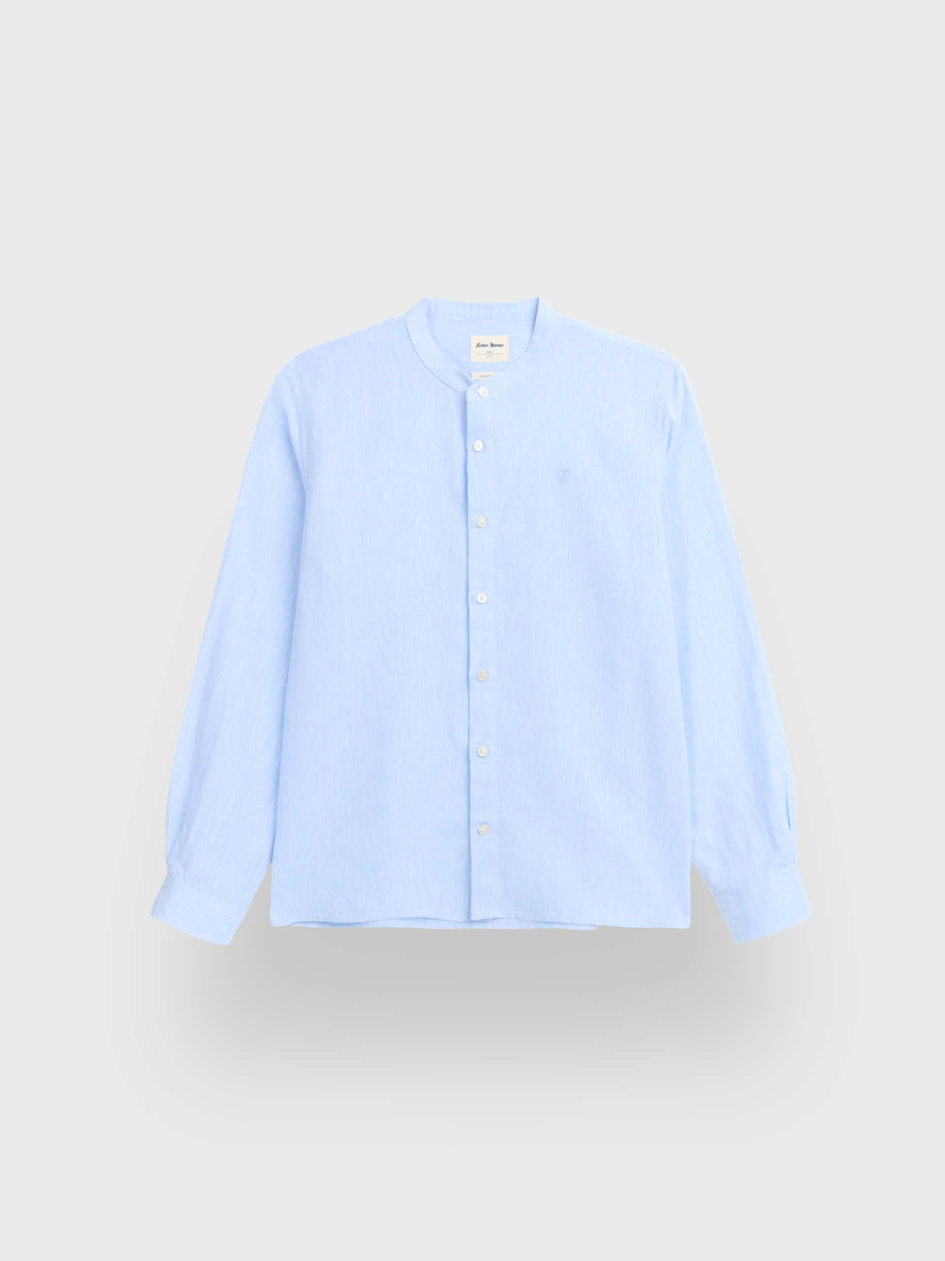 CAMISA LINO MAO KIDS CELESTE