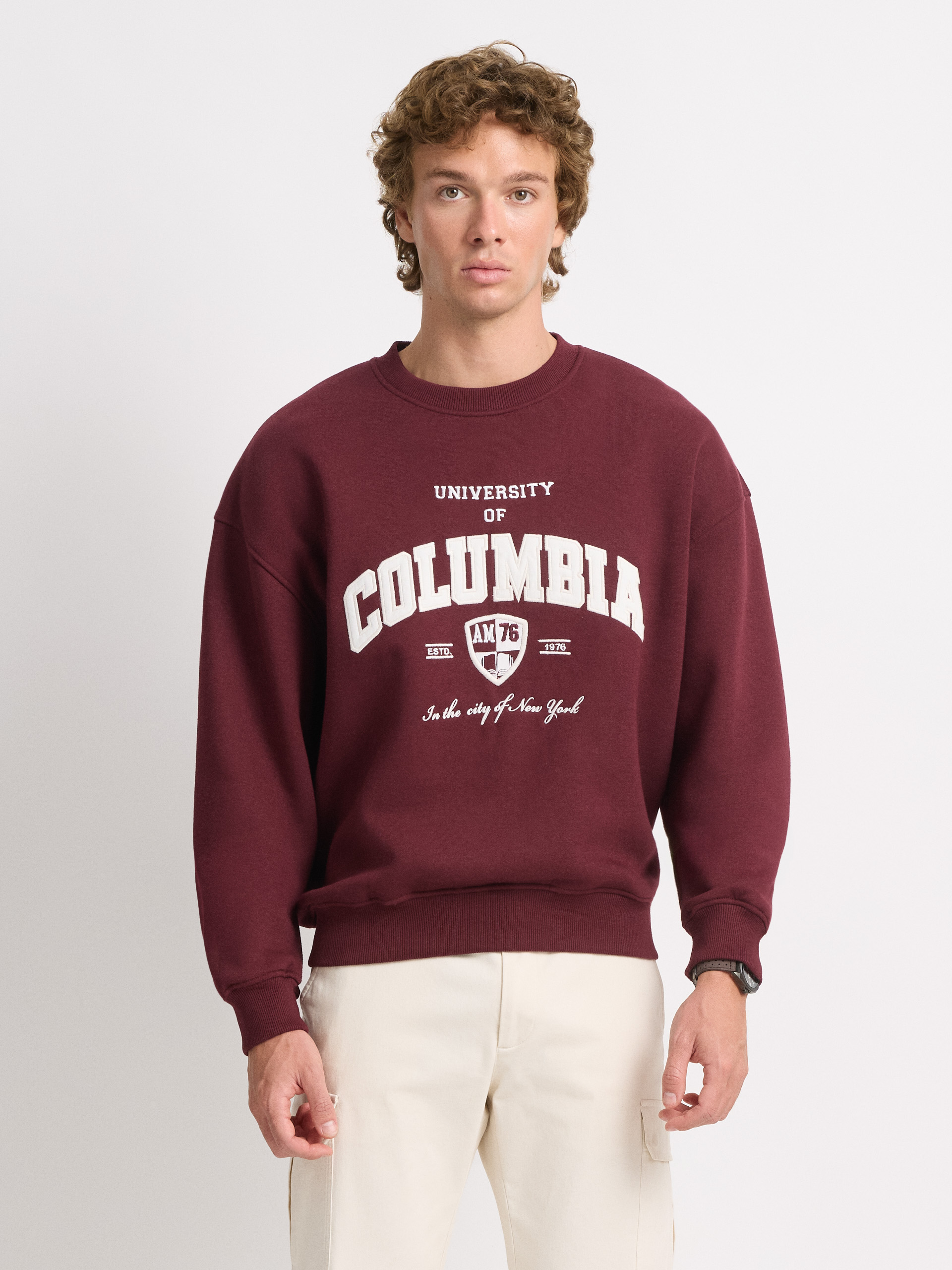 SUDADERA COLUMBIA BURDEOS