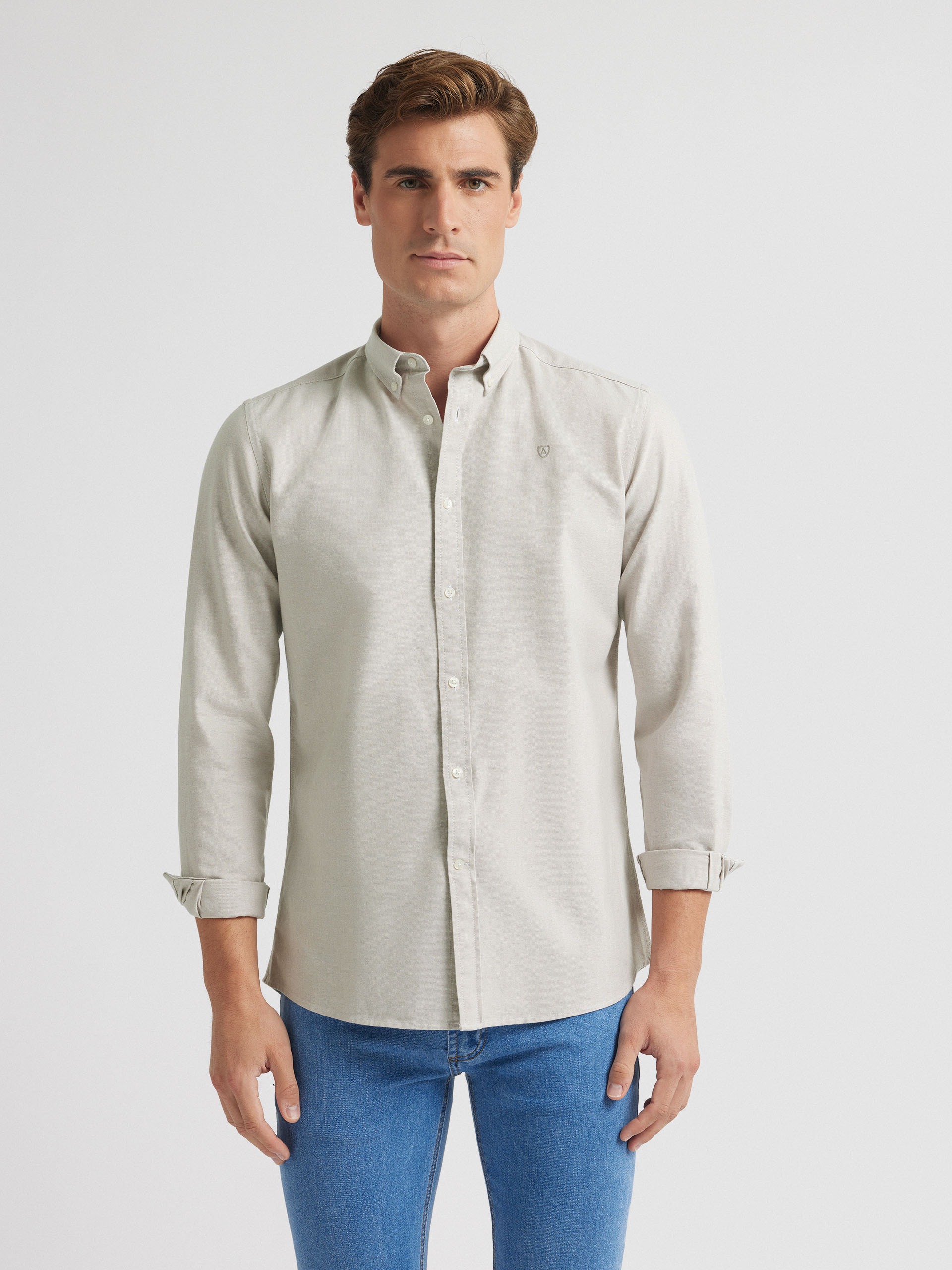 CAMISA OXFORD SOLID BEIGE