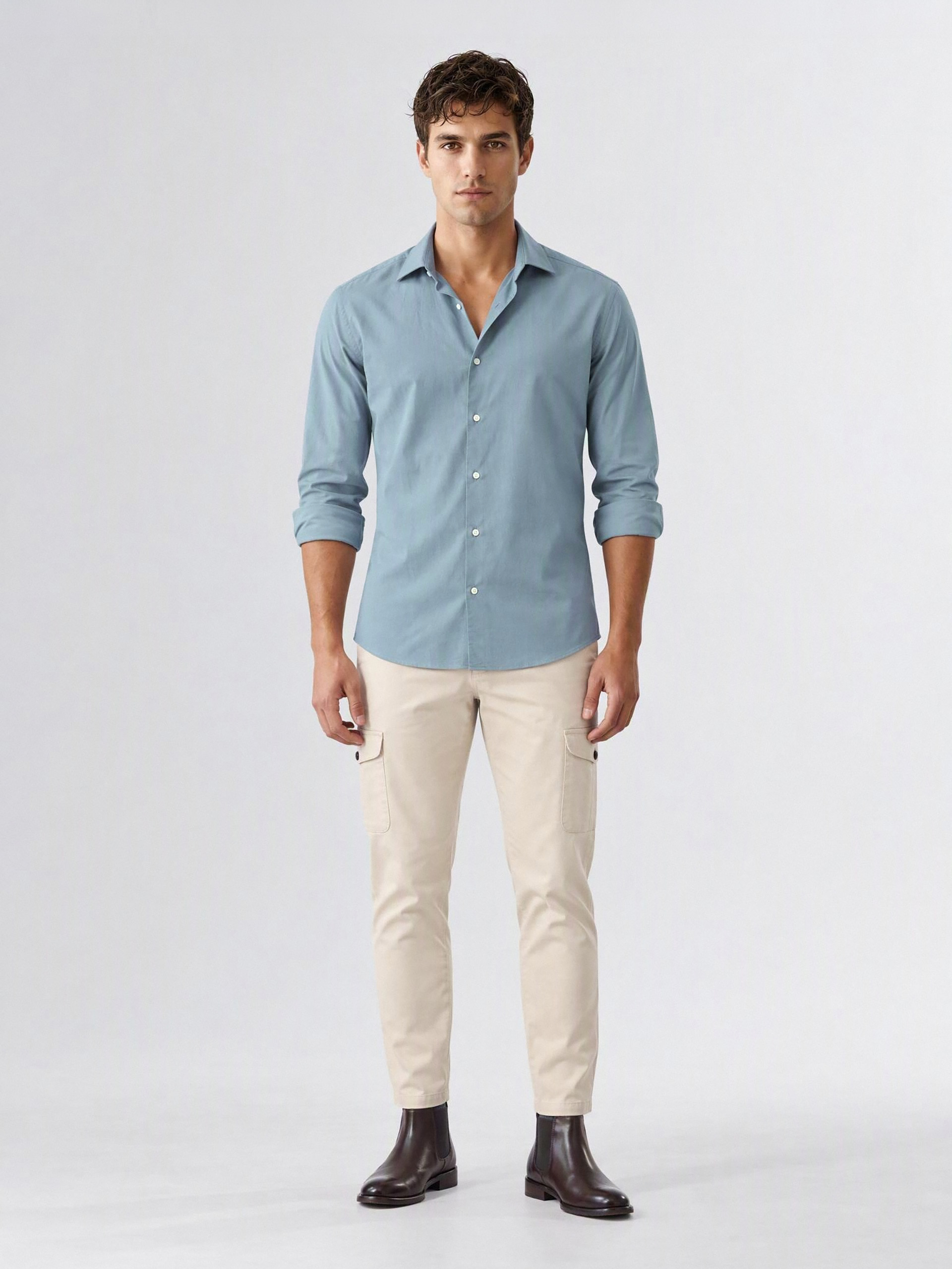 CAMISA TWILL PEACH