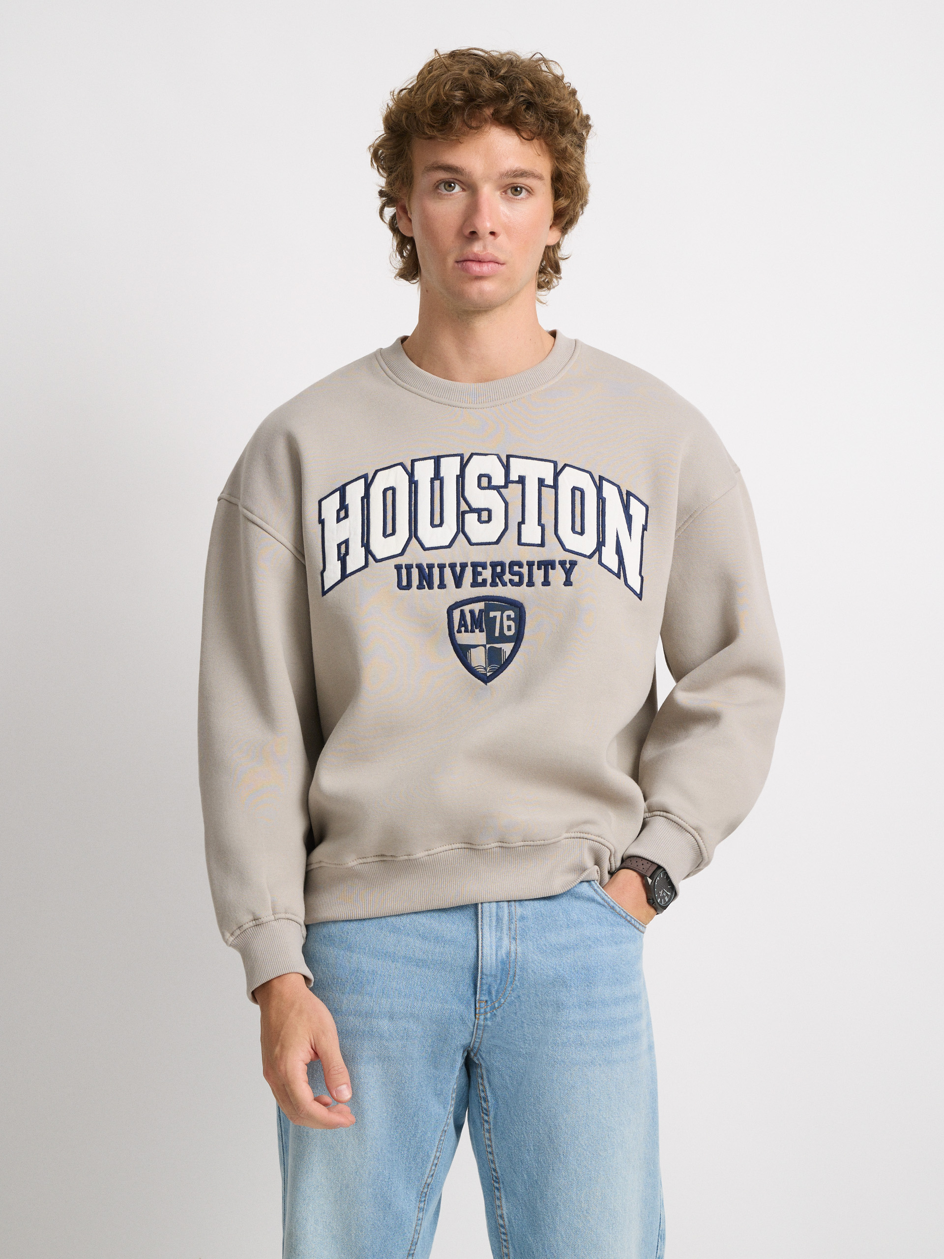 SUDADERA HOUSTON GRIS