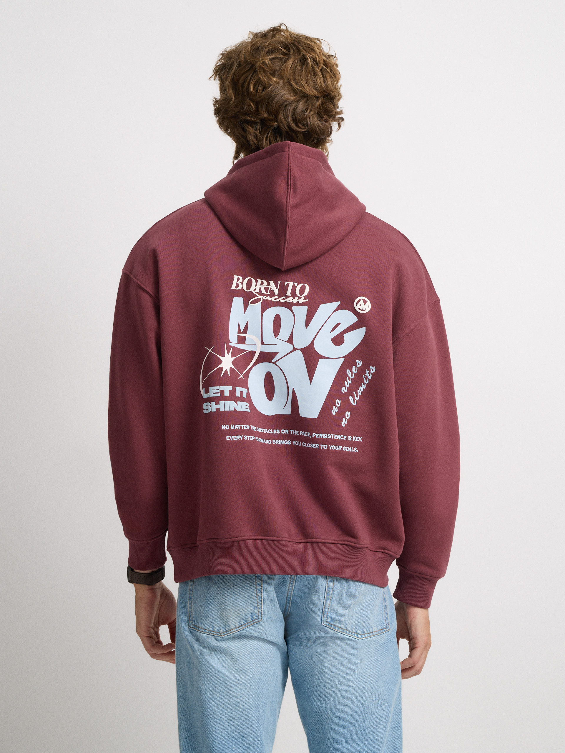 SUDADERA SHINE BURDEOS