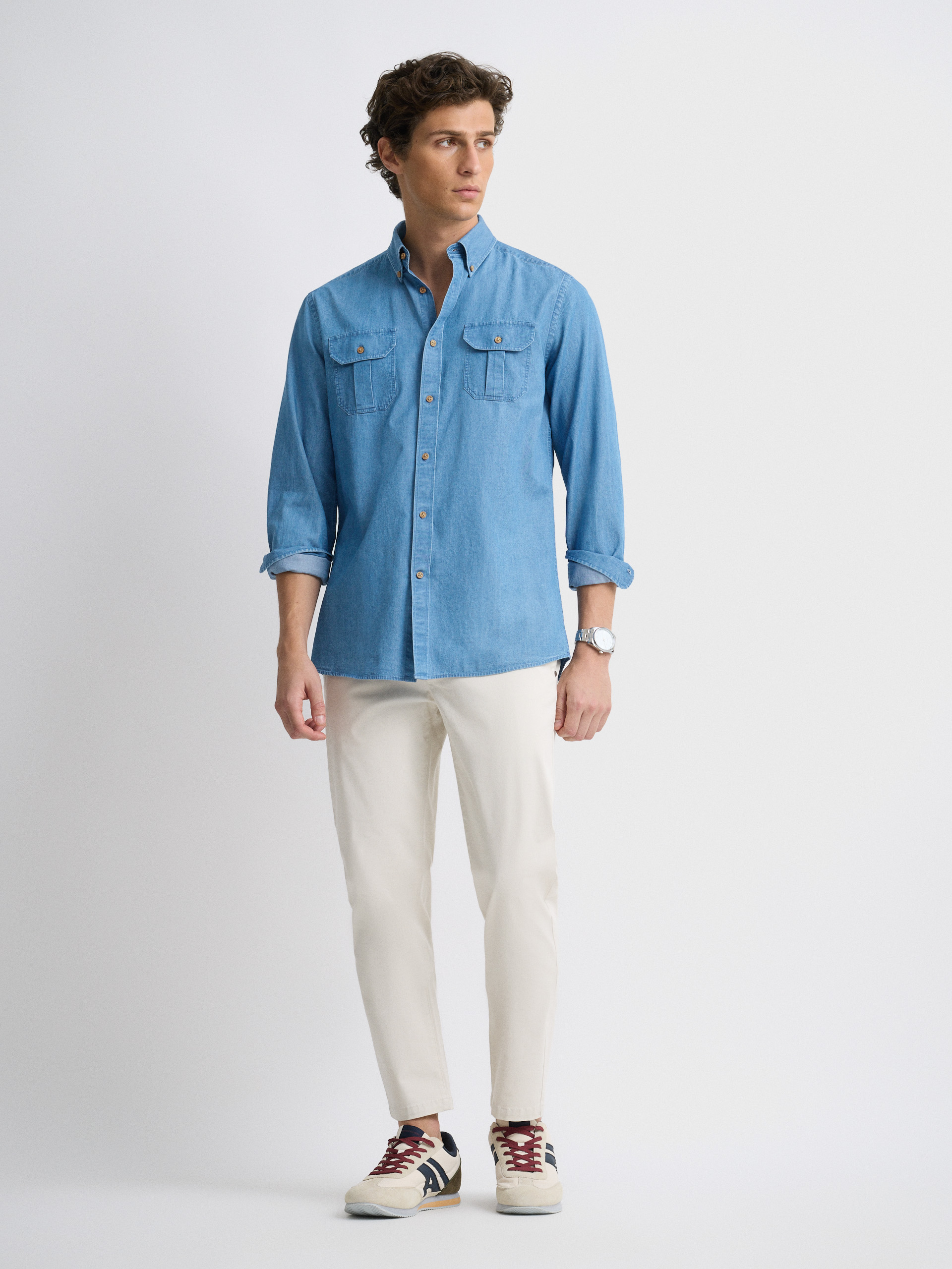 CAMISA DENIM BOLSILLOS