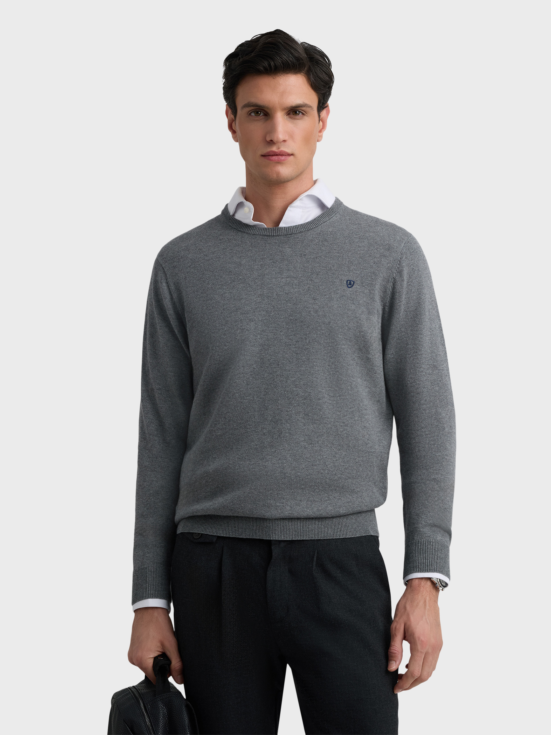 JERSEY ROUND NECK BASIC GRIS