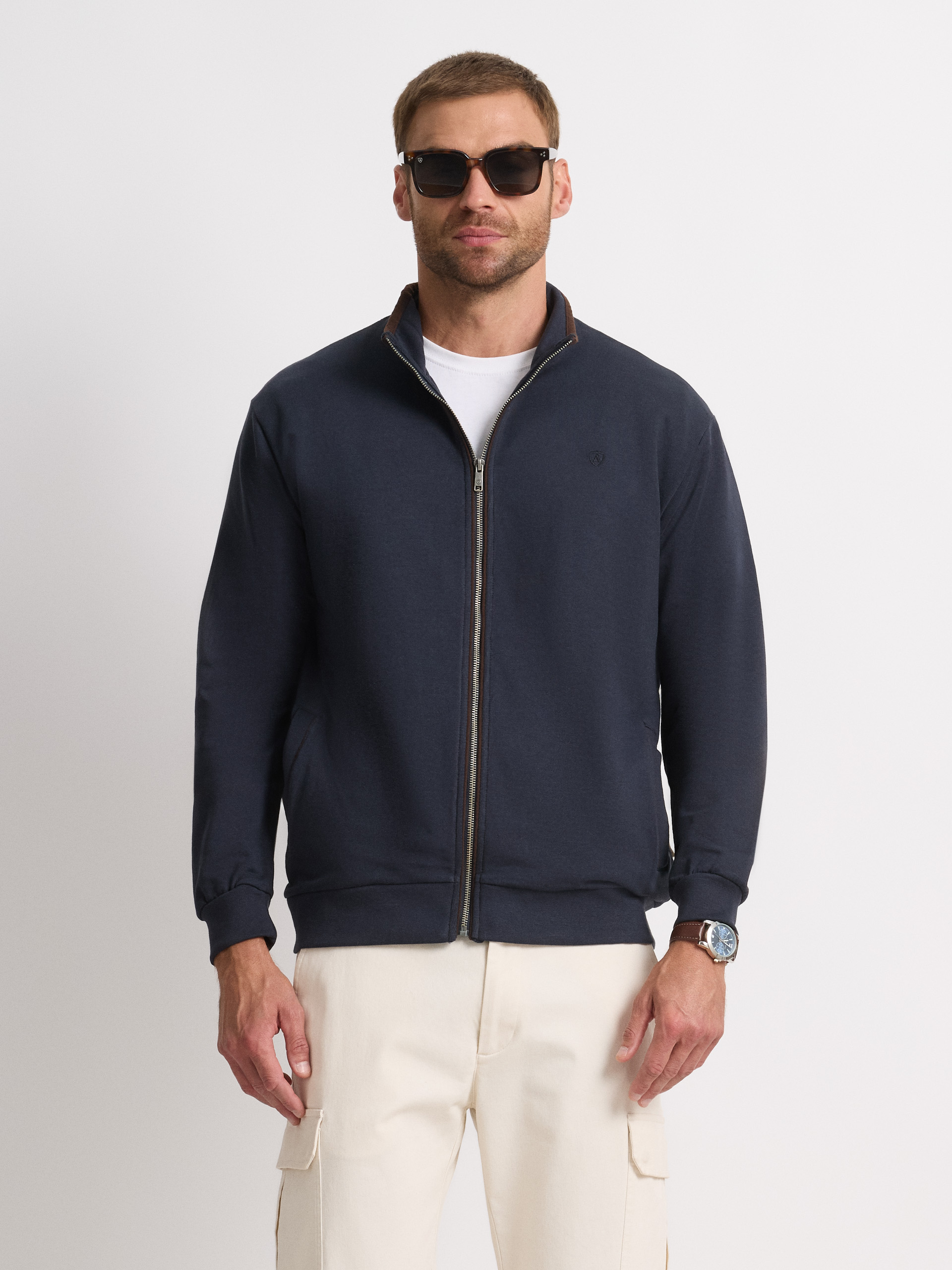 SUDADERA CONTRAST AZUL MARINO