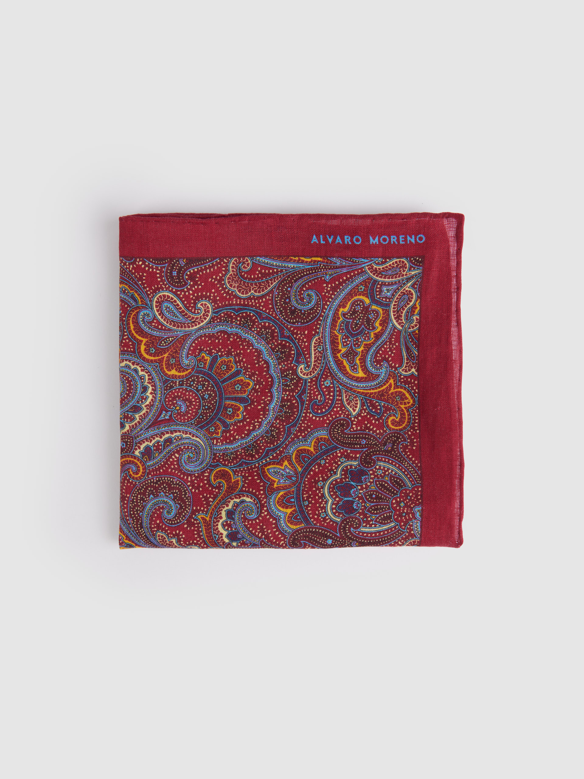 PA&Ntilde;UELO LINO PRINT BURDEOS