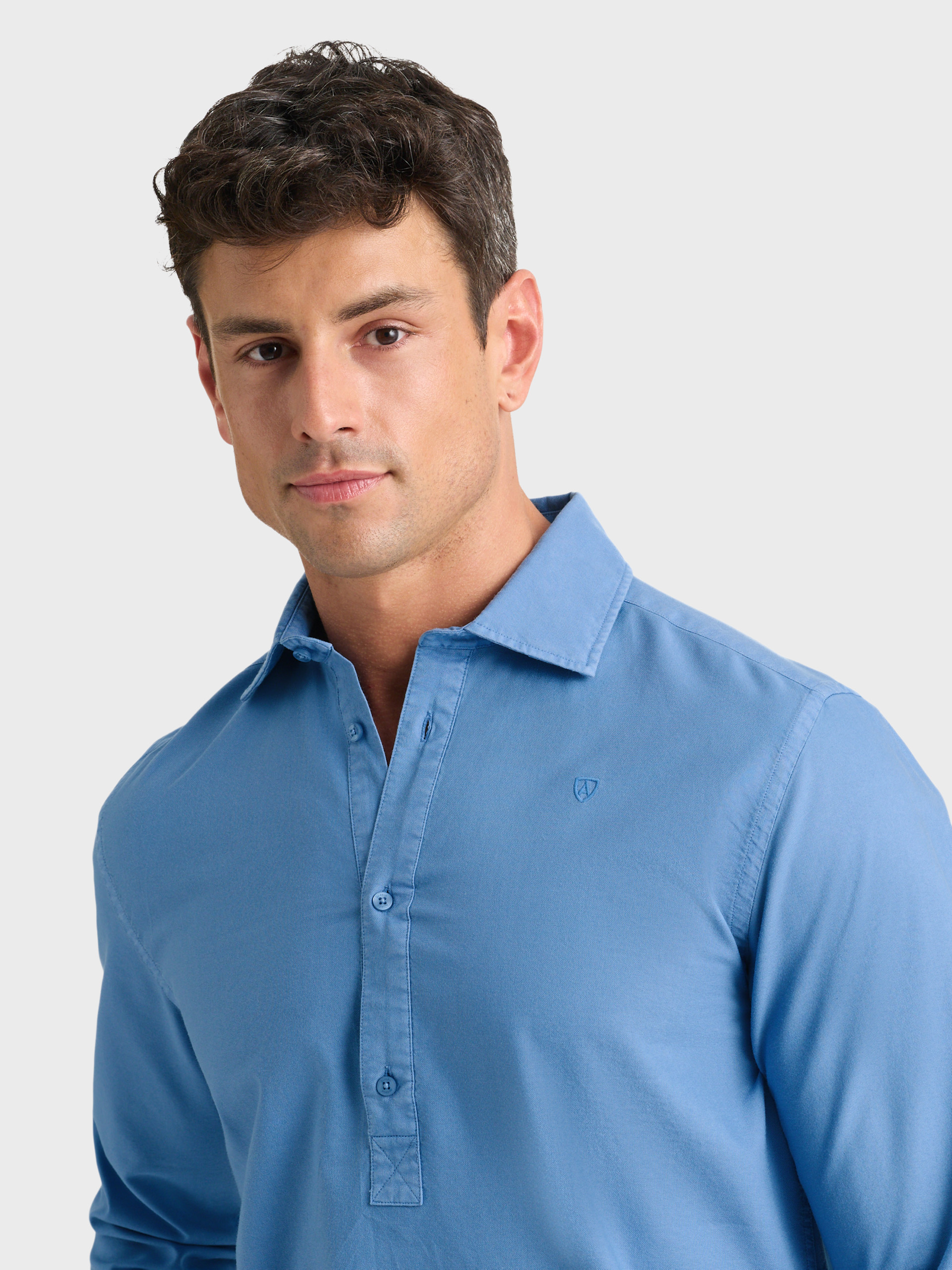 POLERA OXFORD DYE AZUL