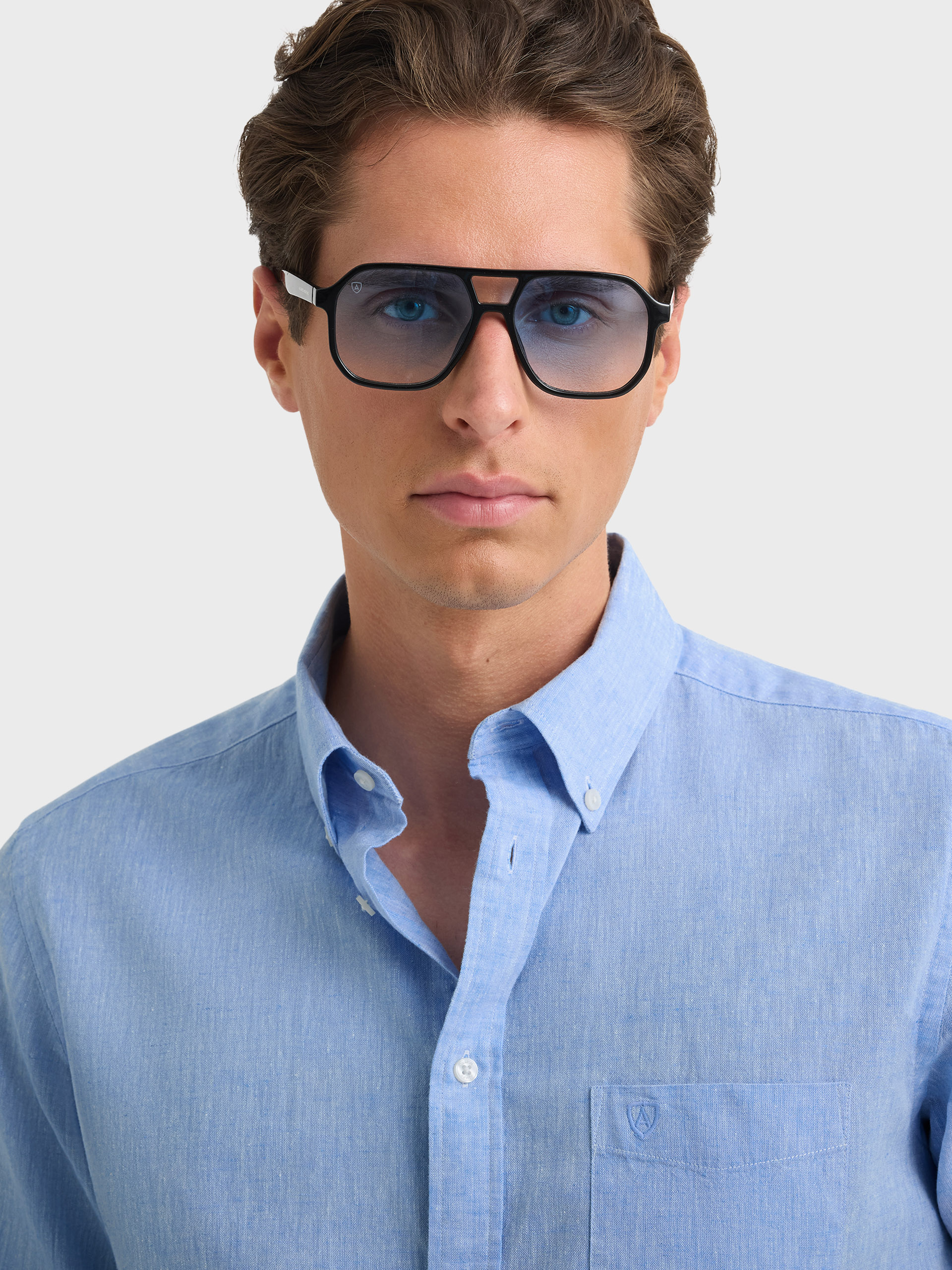 CAMISA LINO M.CORTA