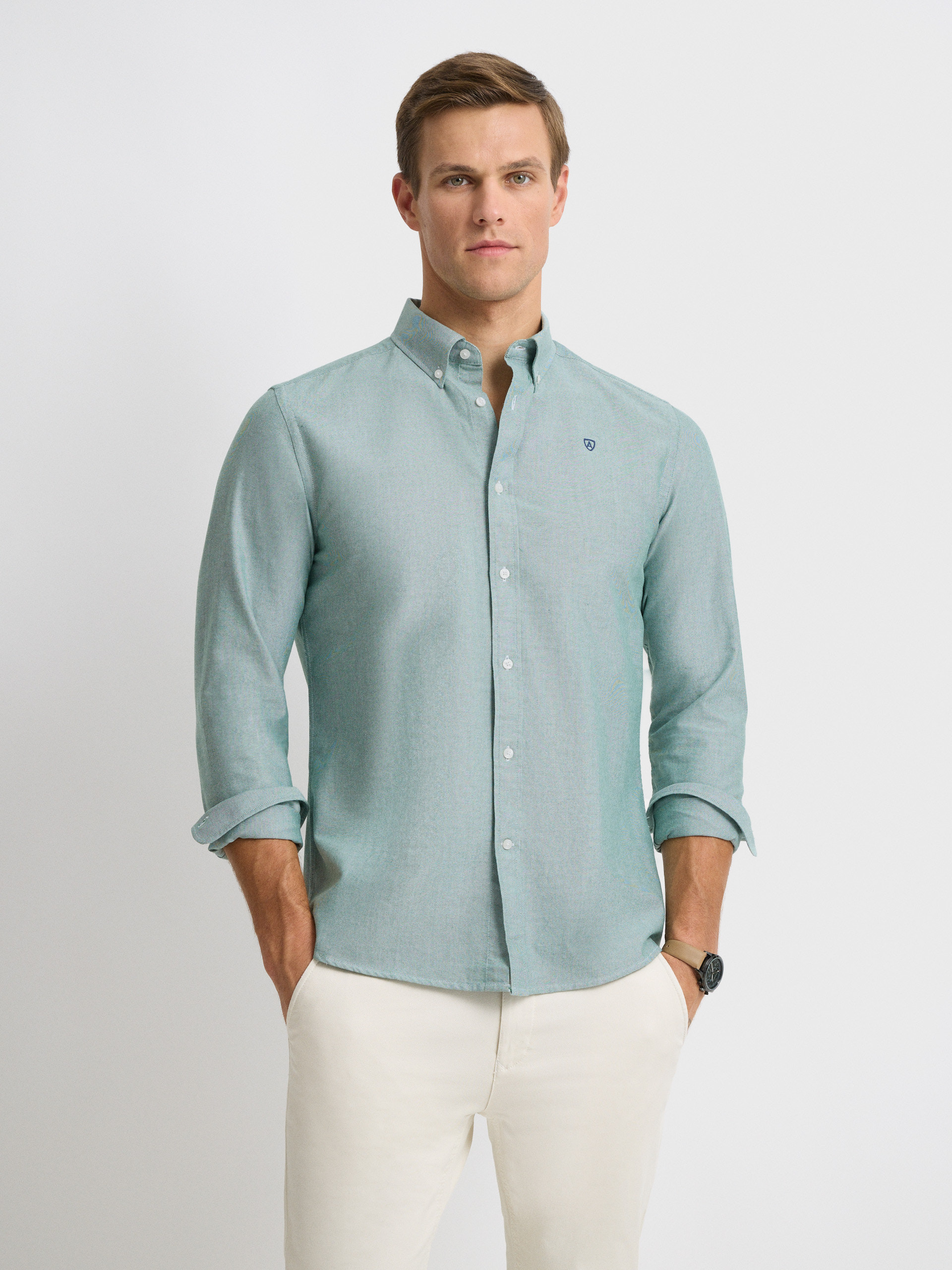 CAMISA OXFORD SOLID VERDE
