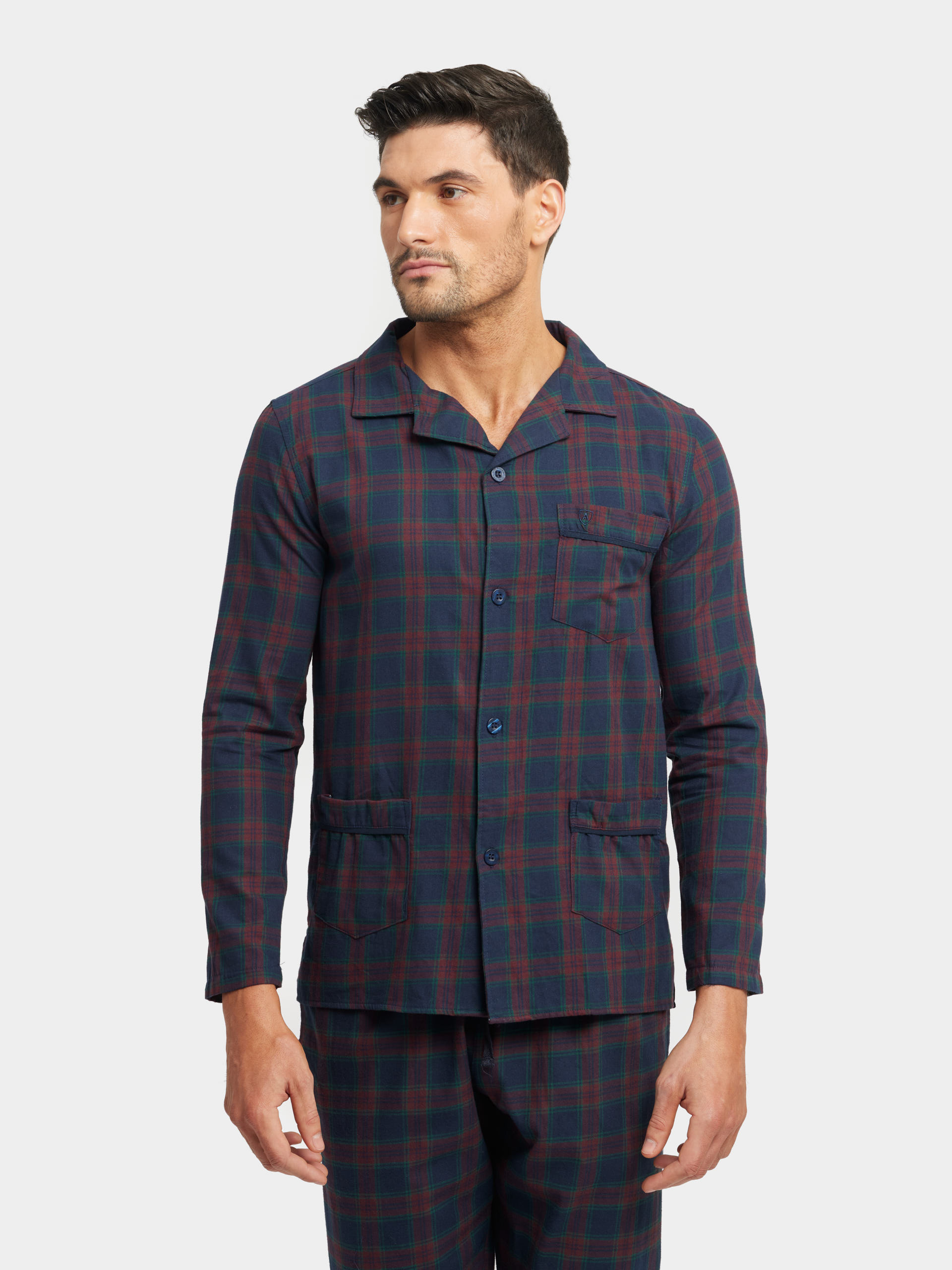 PIJAMA CAMISERO BURDEOS