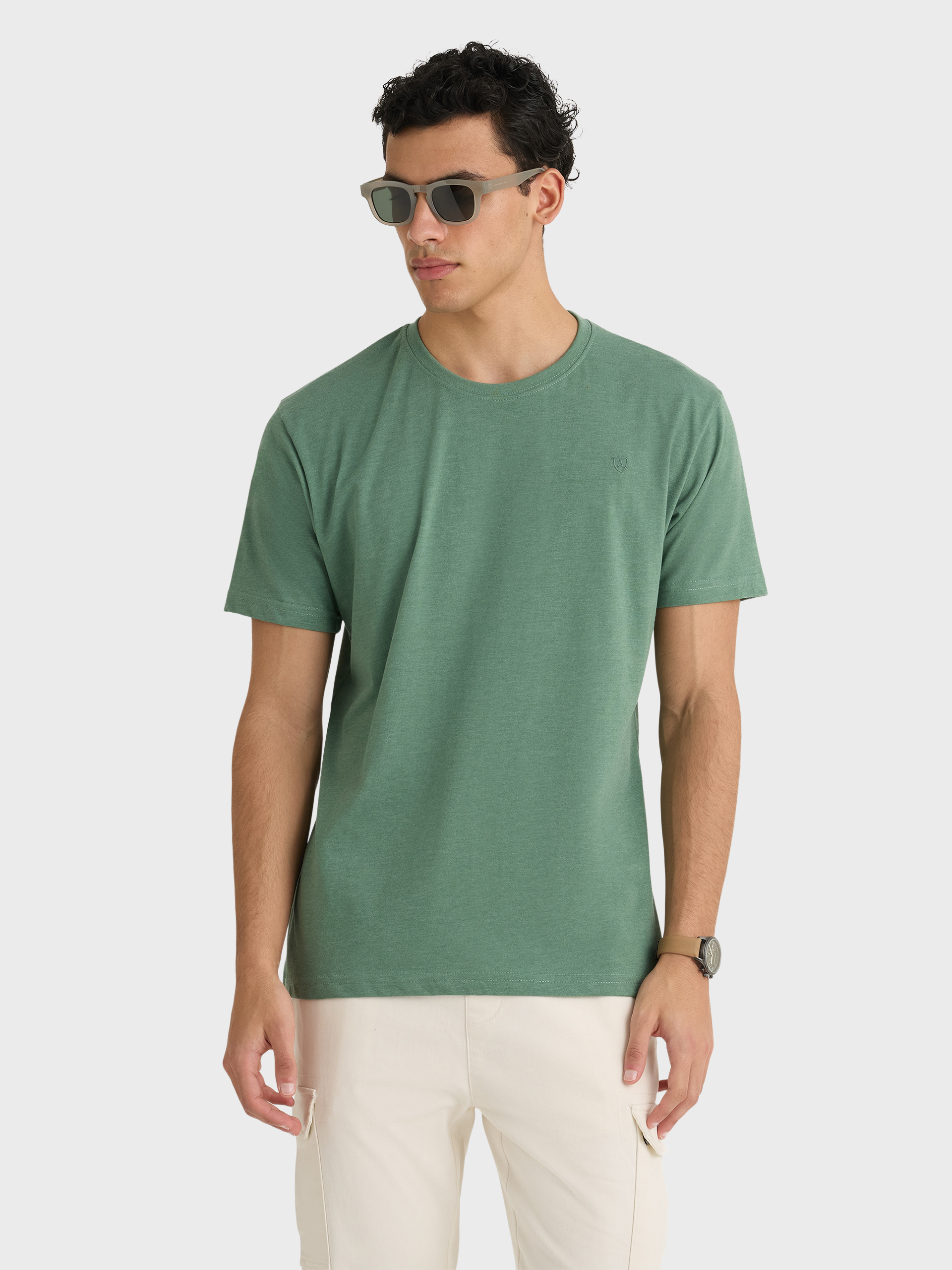 CAMISETA MELANGE VERDE