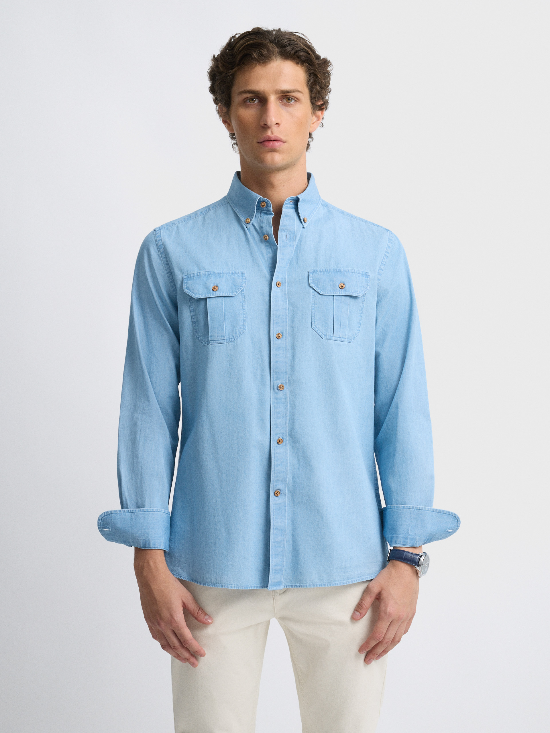 CAMISA DENIM BOLSILLOS