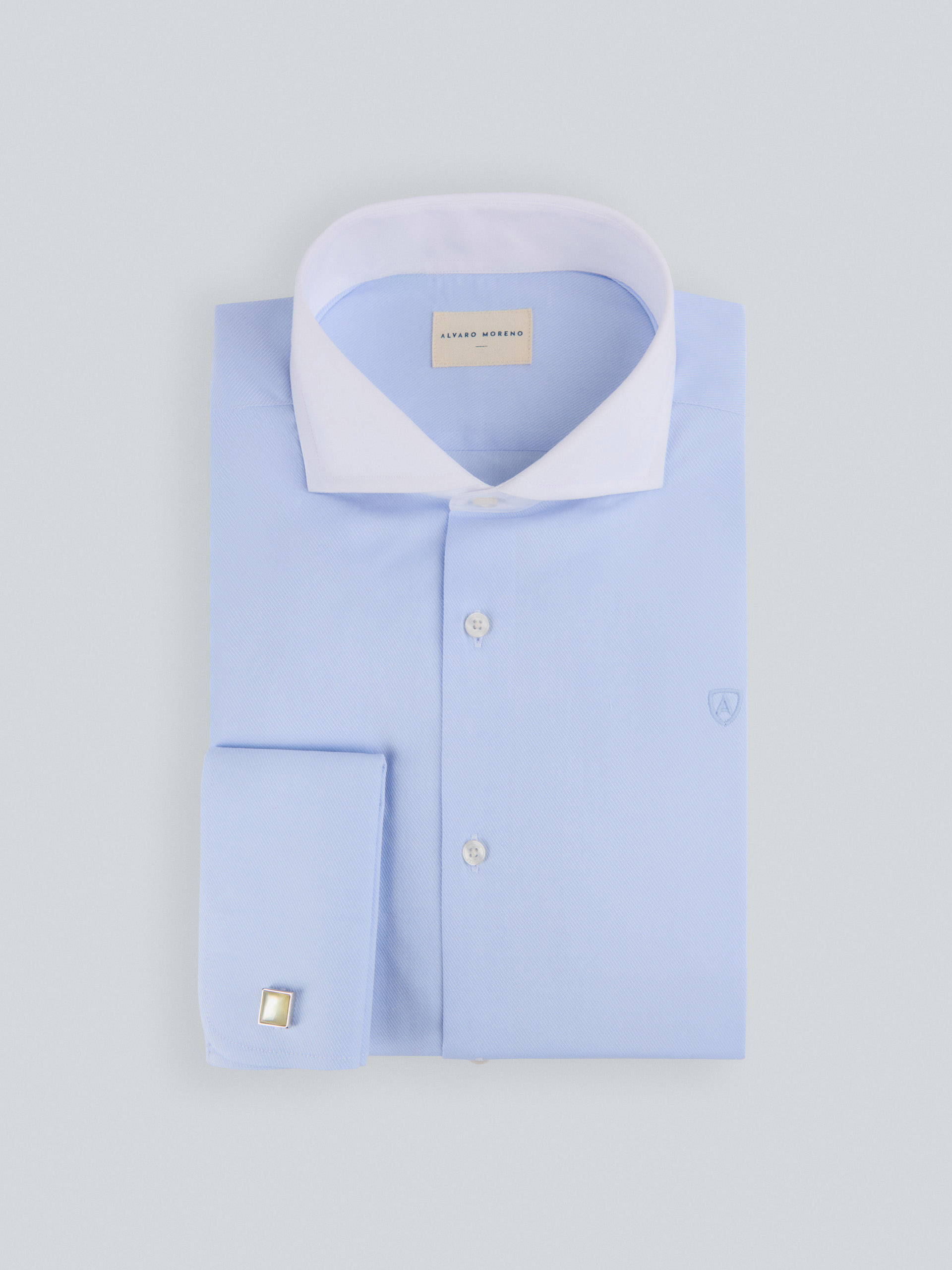 CAMISA DIAGONAL C.BLANCO CELESTE
