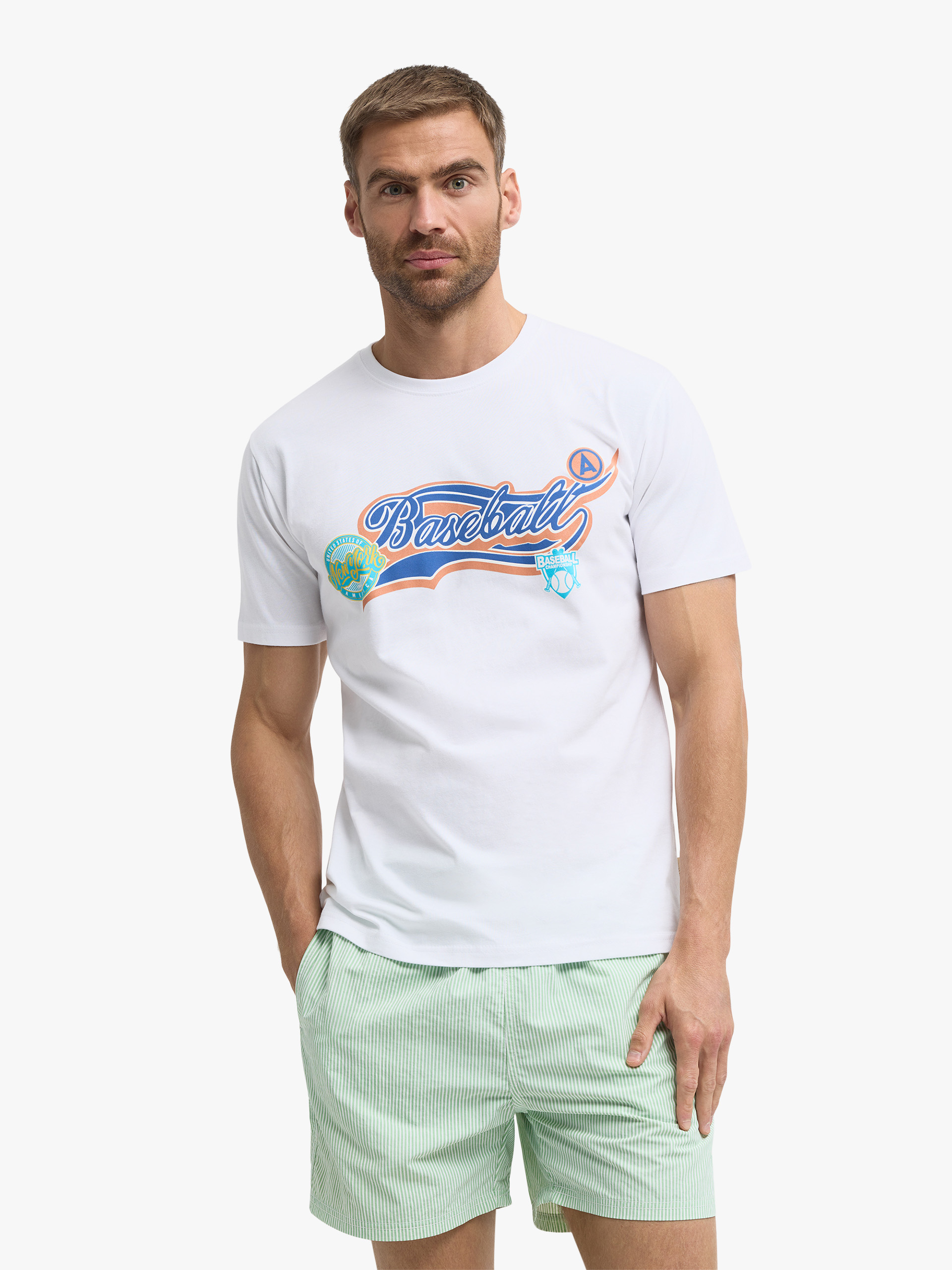 CAMISETA BASEBALL BLANCO