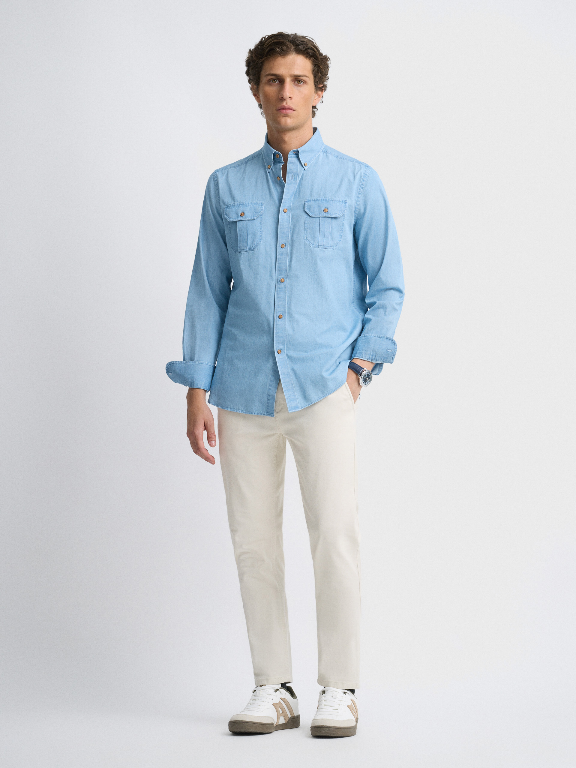 CAMISA DENIM BOLSILLOS
