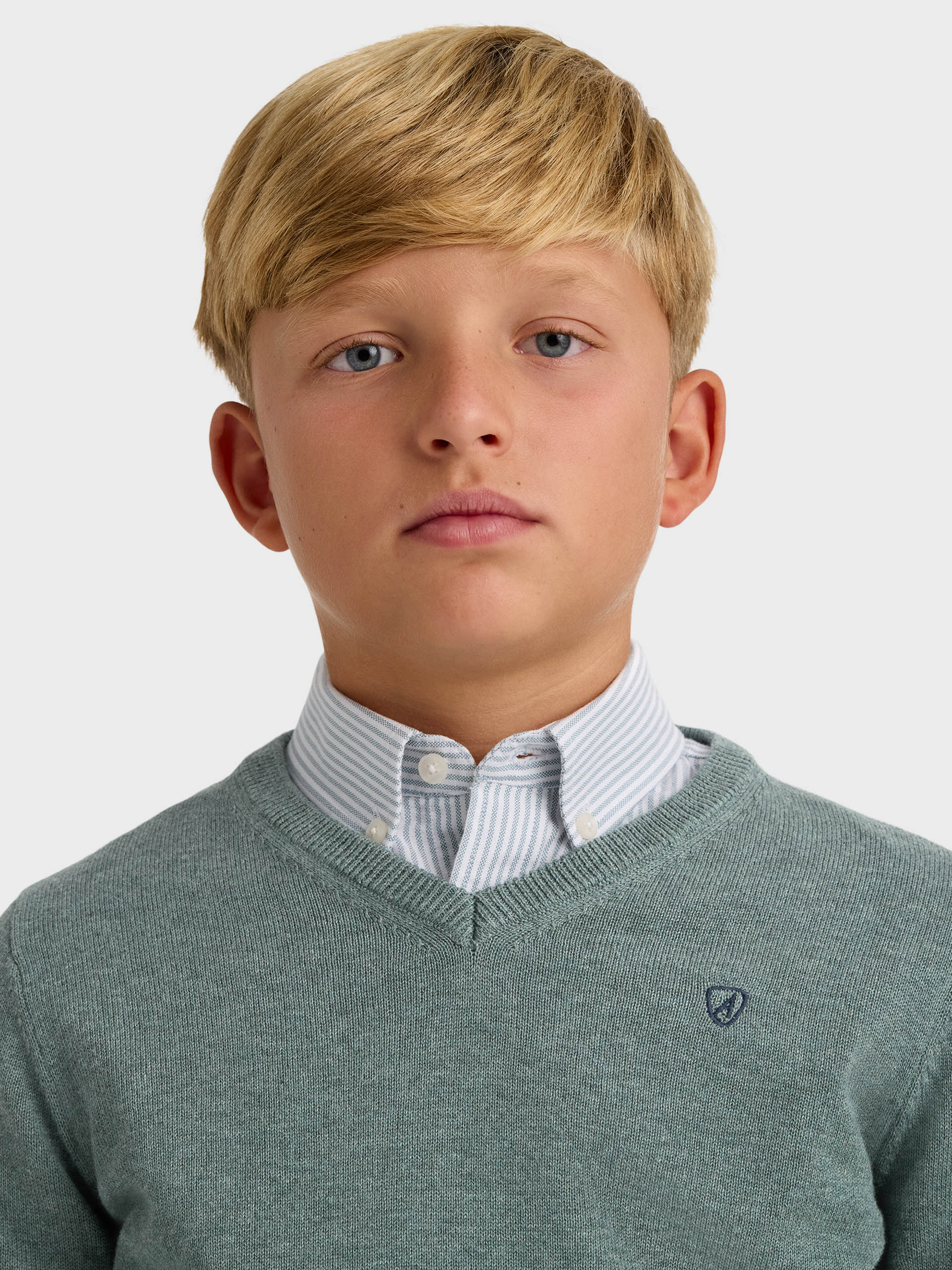 JERSEY V-NECK KIDS AZUL