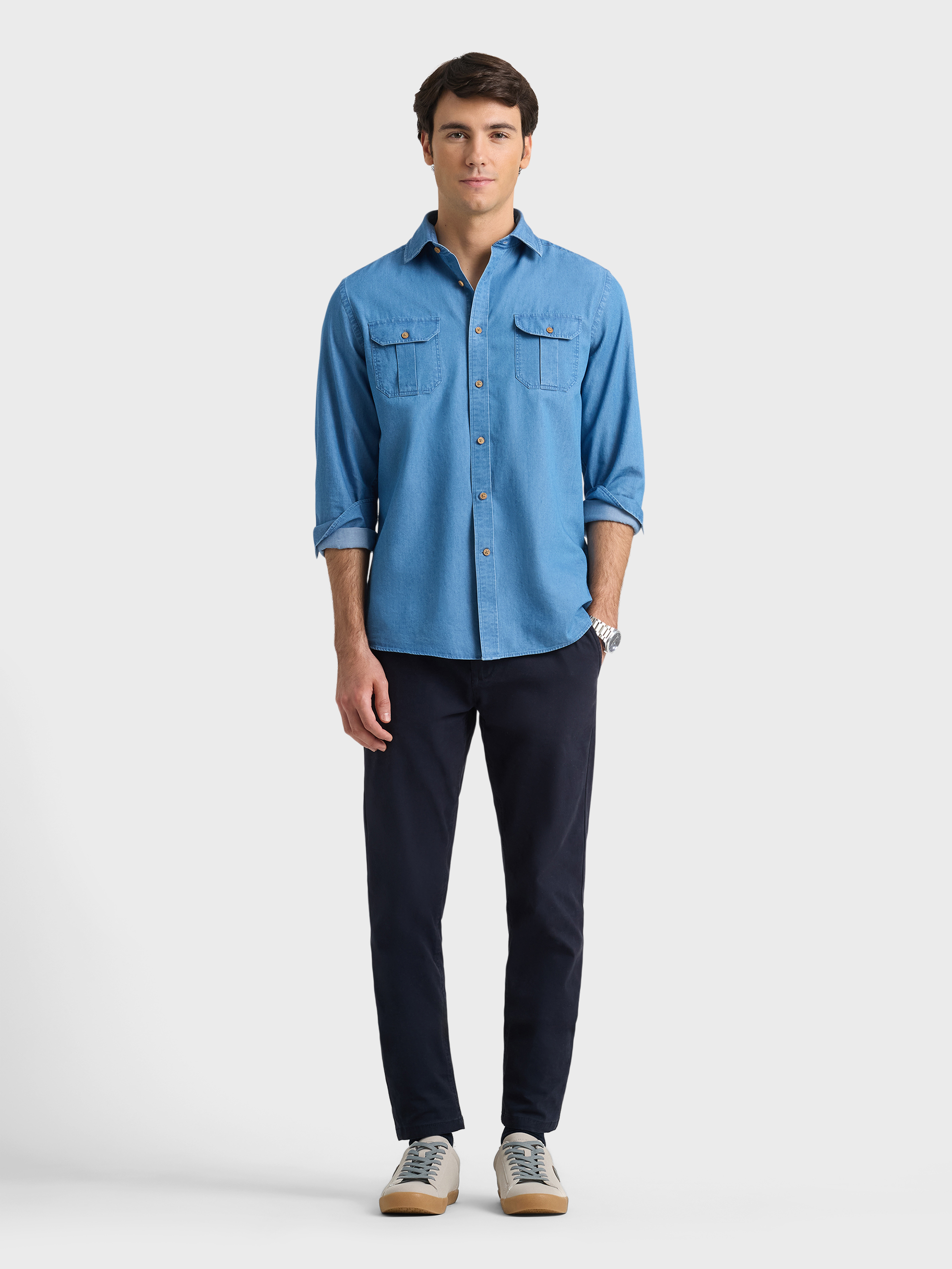 CAMISA DENIM BOLSILLOS