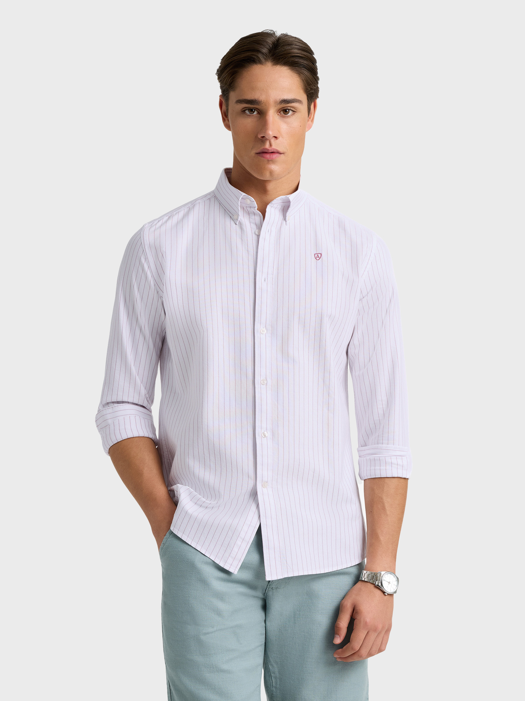 CAMISA OXFORD SUNNY BURDEOS