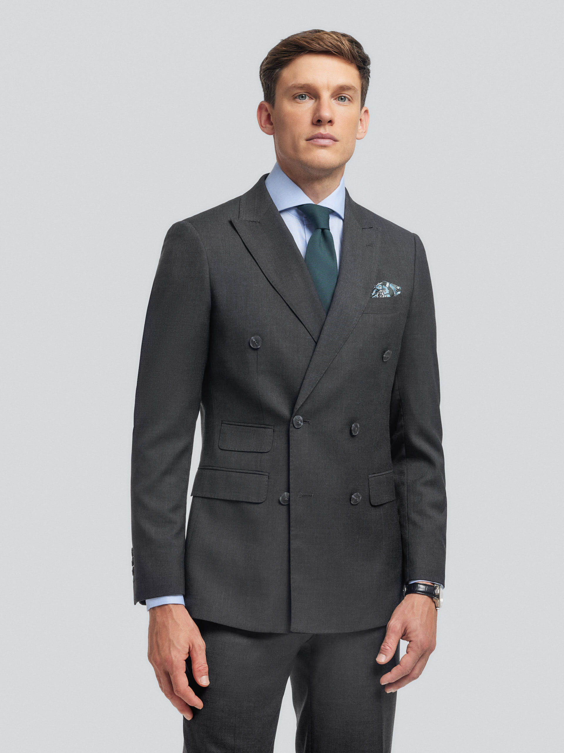 AMERICANA FIL A FIL CRUZADO GRIS